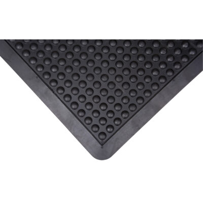 Tapis antifatigue en dôme, À bulles, 3' x 4' x 1/2", Noir, Caoutchouc