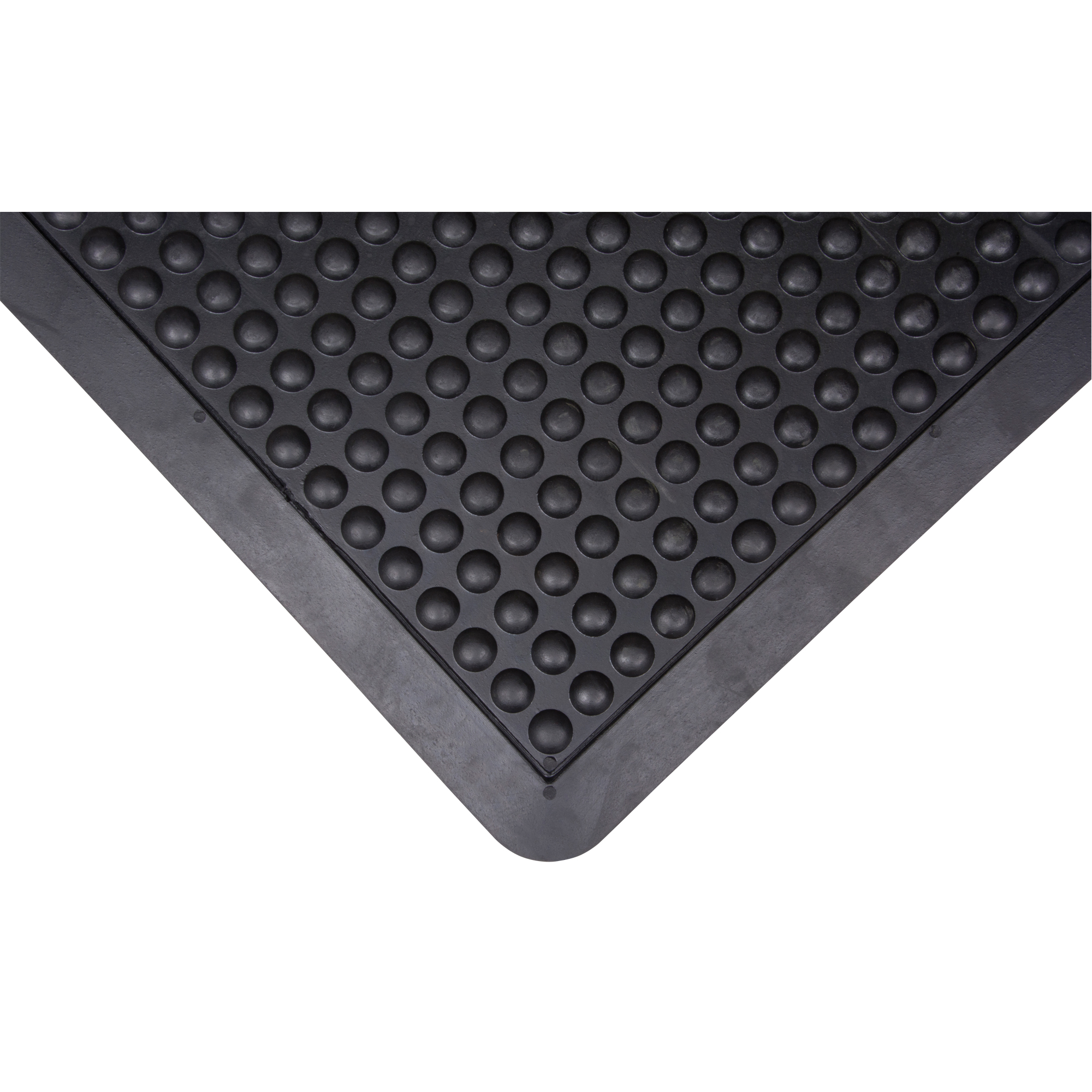 Tapis antifatigue en dôme, À bulles, 3' x 4' x 1/2", Noir, Caoutchouc