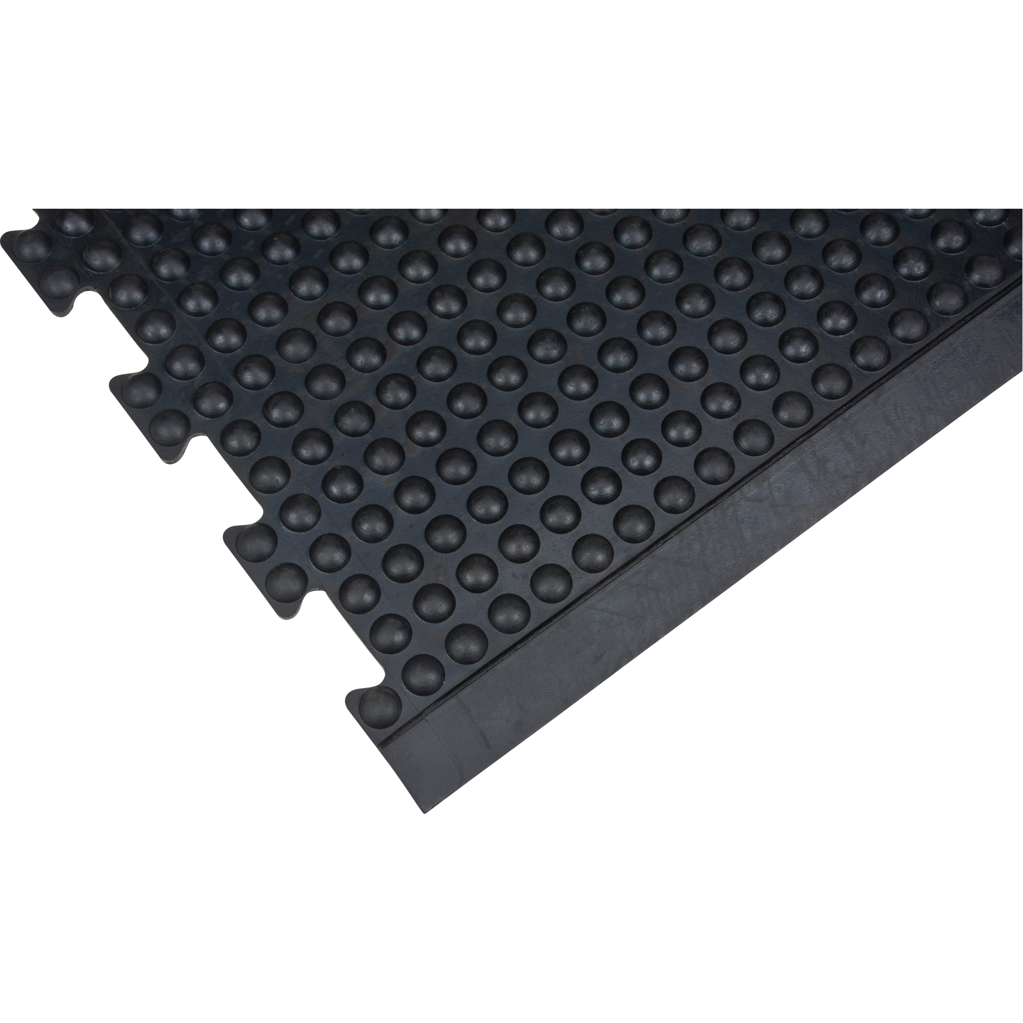 Tapis antifatigue en dôme, À bulles, 3' x 4' x 1/2", Noir, Caoutchouc