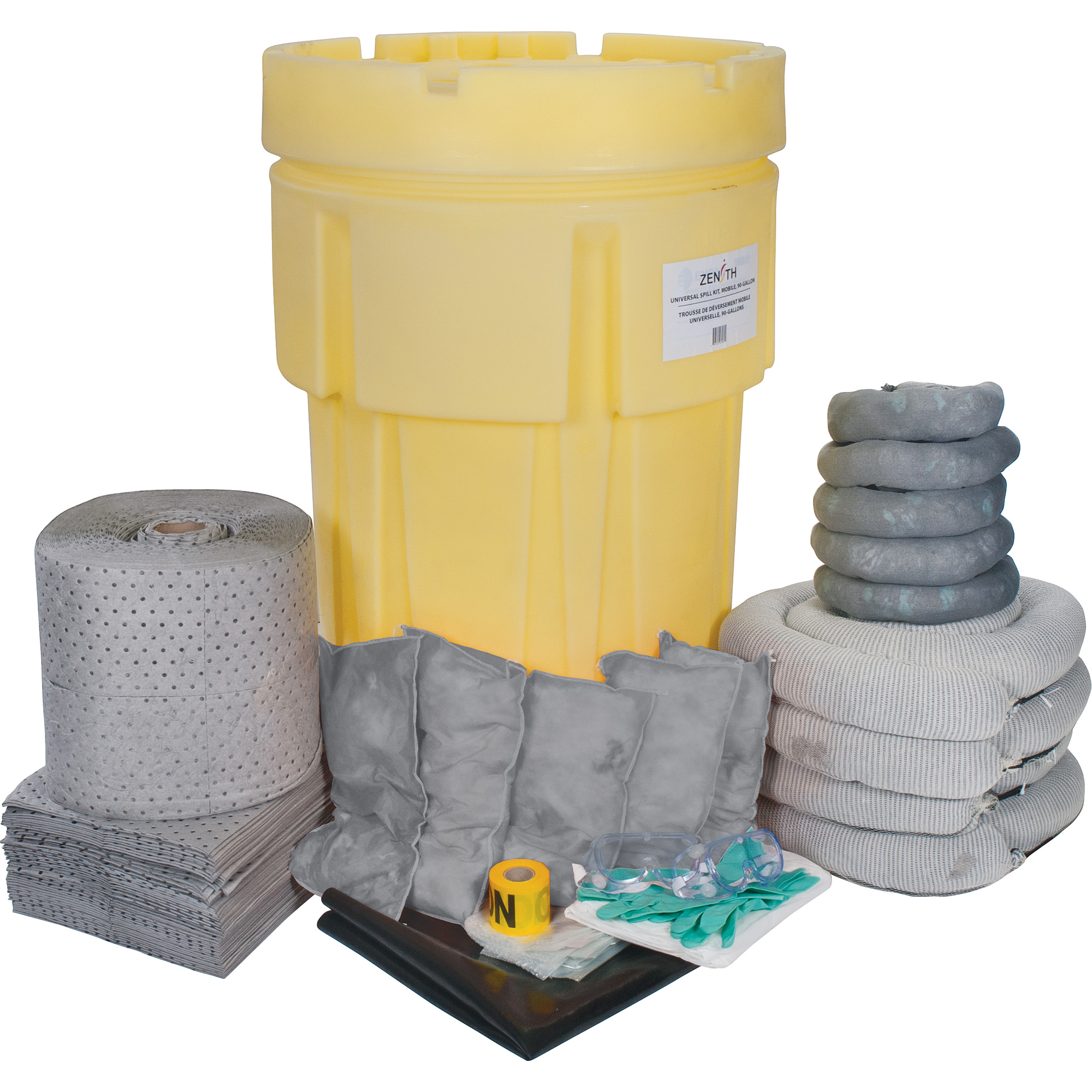Trousse de déversements à grande capacité, Universel, Baril, Absorbance de 95 gal. US