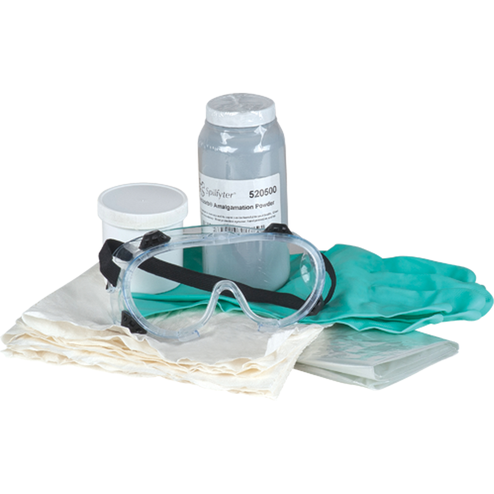 Trousse de lutte contre les déversements de mercure, Matières dangereuses, Boîte, Absorbance de 40 ml