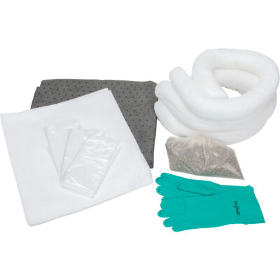 Trousse de lutte contre les déversements de première qualité, Huile seulement/Universel, Sac, Absorbance de 10 gal. US