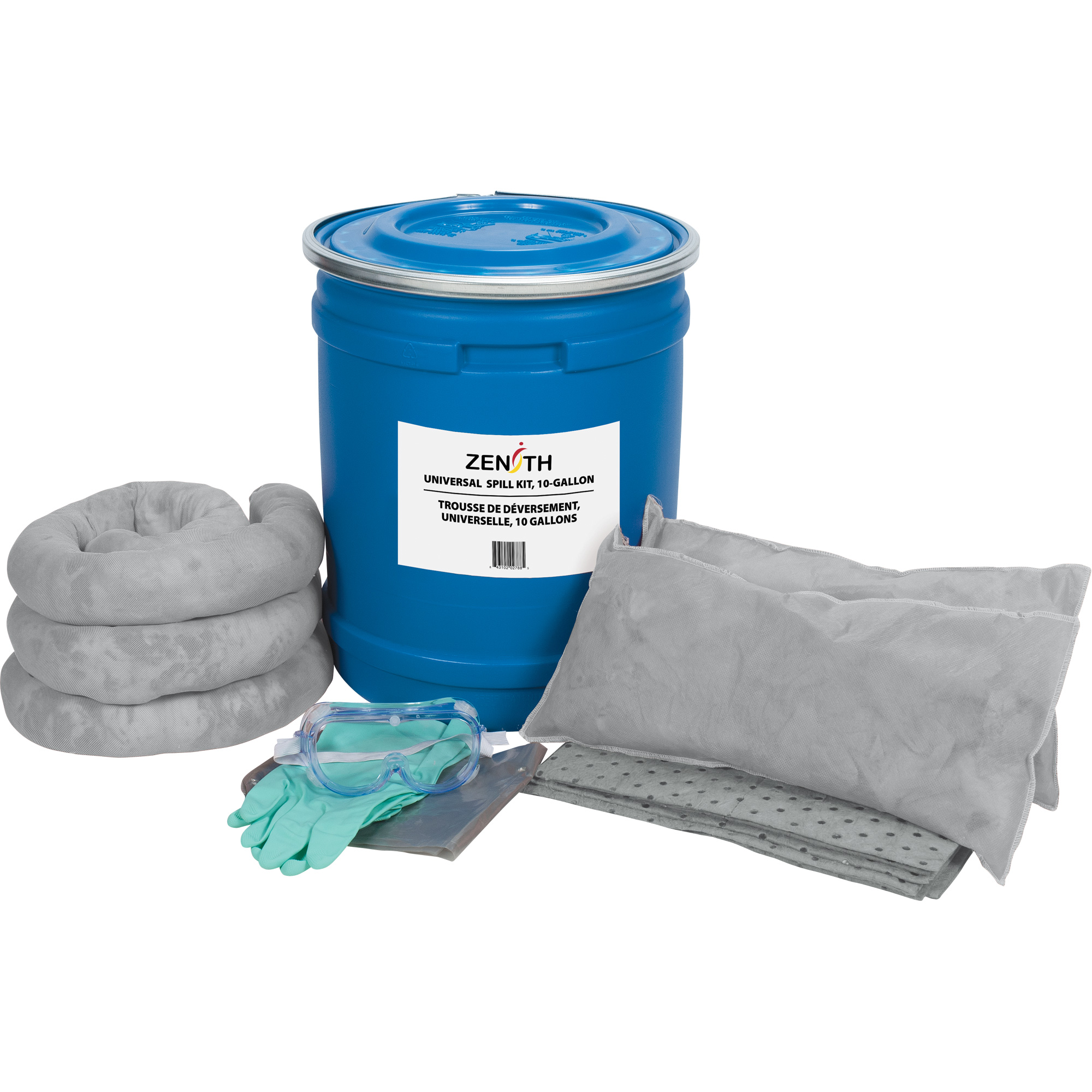 Trousse de lutte contre les déversements de première qualité pour camion, Universel, Baril, Absorbance de 10 gal. US