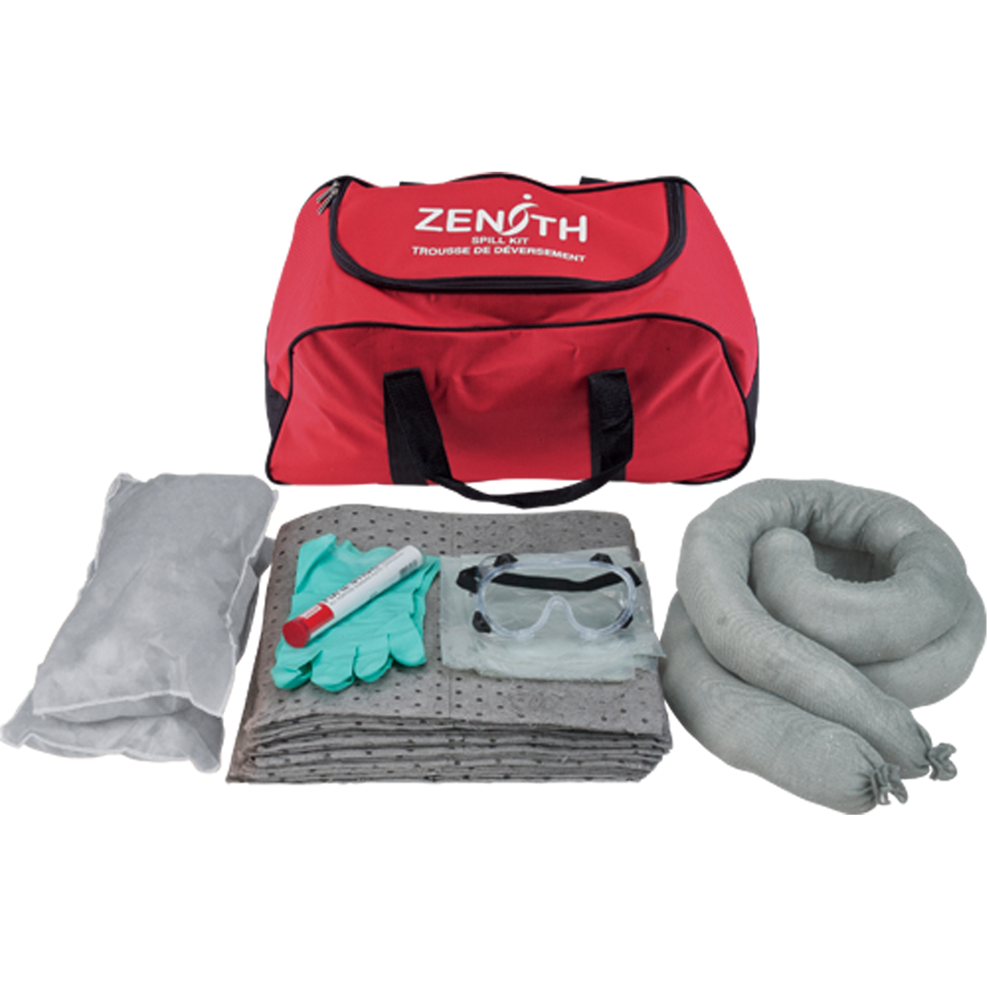 Trousse de lutte contre les déversements de première qualité pour véhicules, Universel, Sac, Absorbance de 10 gal. US