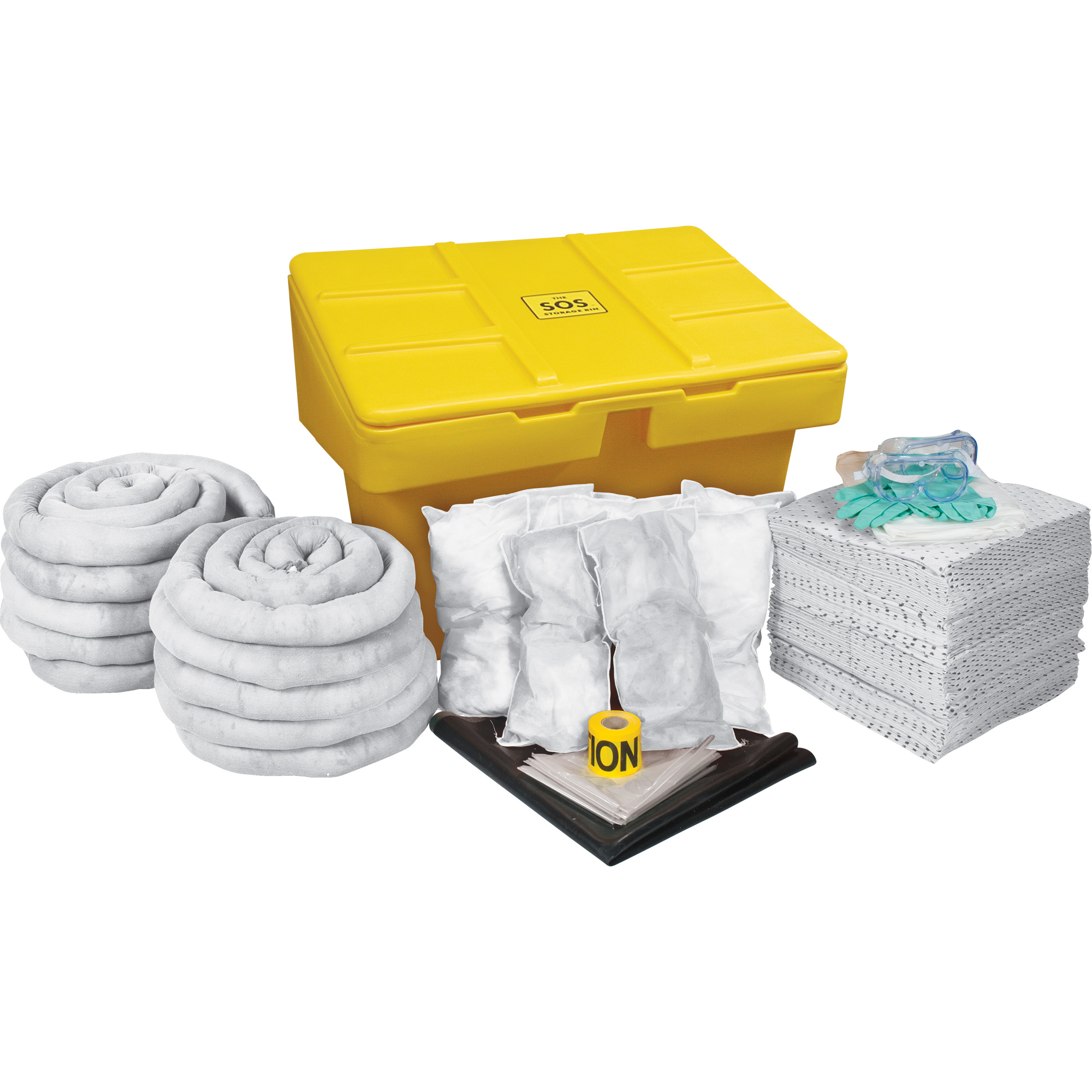 Trousse de lutte contre les déversements, Huile seulement, Coffre, Absorbance de 97 gal. US