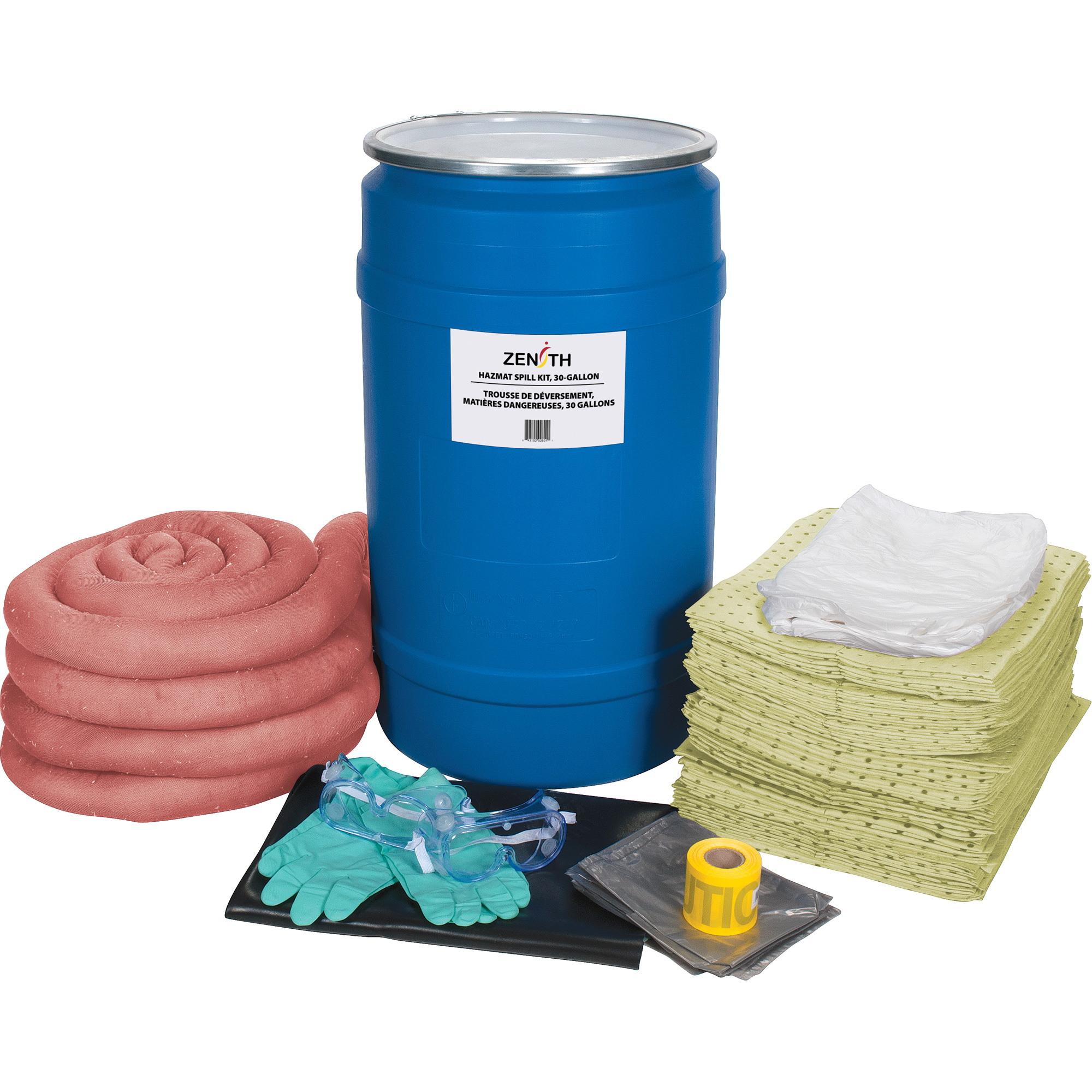 Trousse de lutte contre les déversements, Matières dangereuses, Baril, Absorbance de 30 gal. US