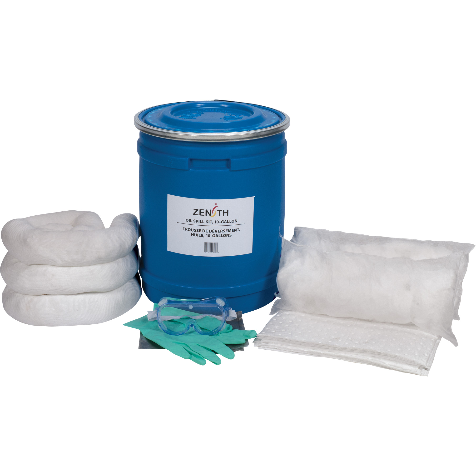 Trousse de lutte contre les déversements pour camion, Huile seulement, Baril, Absorbance de 10 gal. US