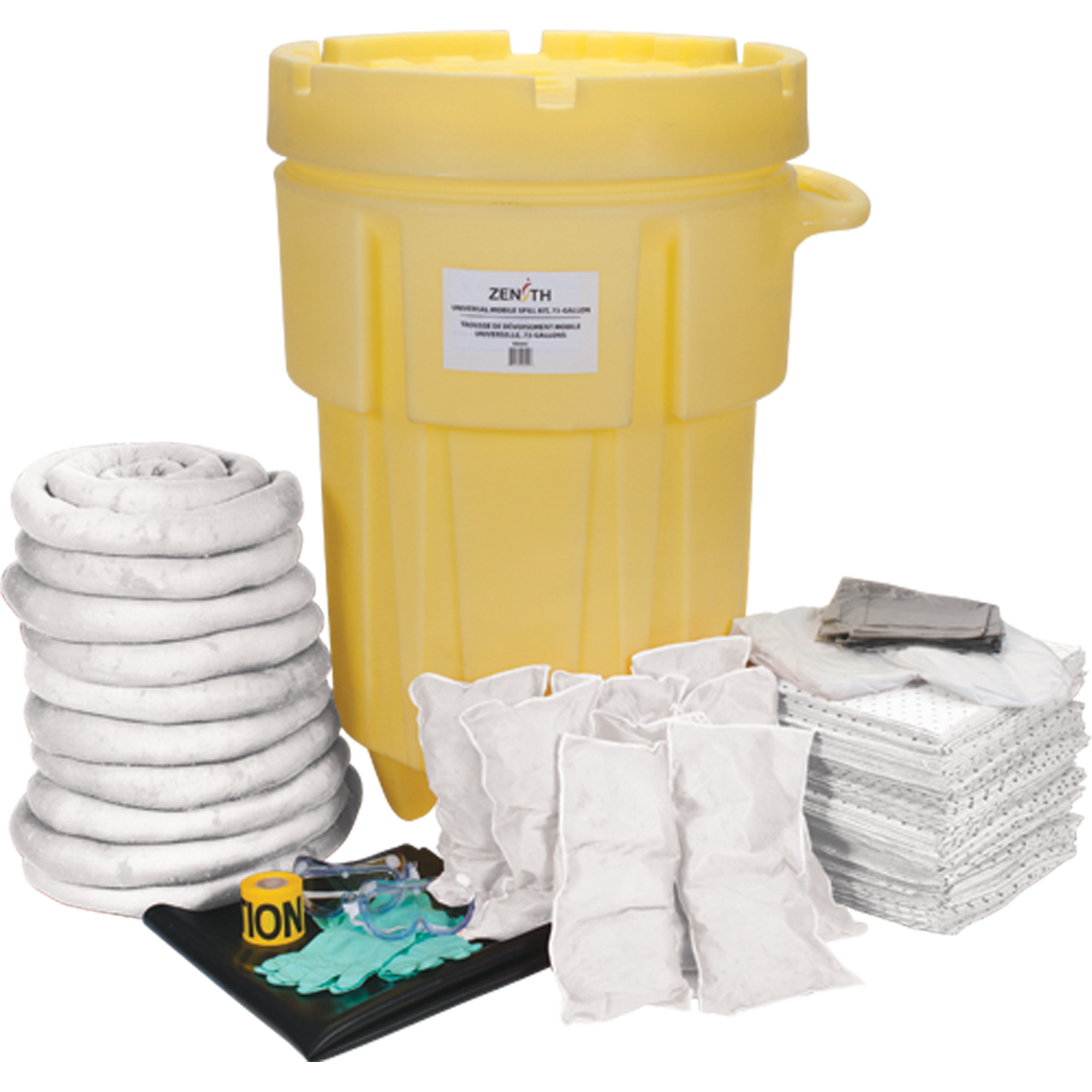 Trousse de lutte contre les déversements pour établi, Huile seulement, Overpack/Baril de récupération, Absorbance de 95 gal. US