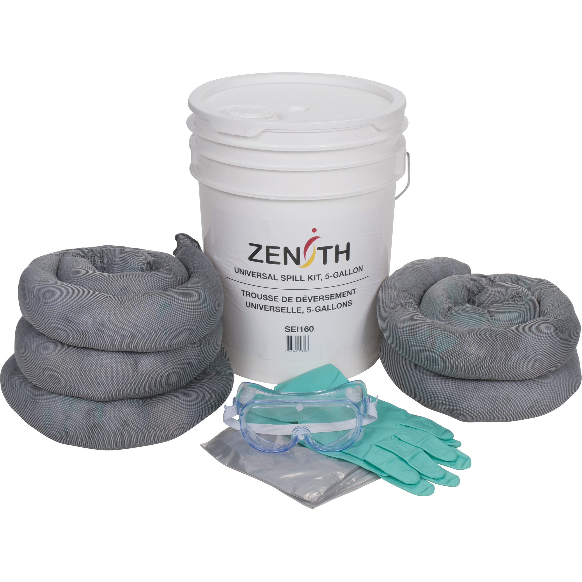 Trousse de lutte contre les déversements, Universel, Seau, Absorbance de 5 gal. US