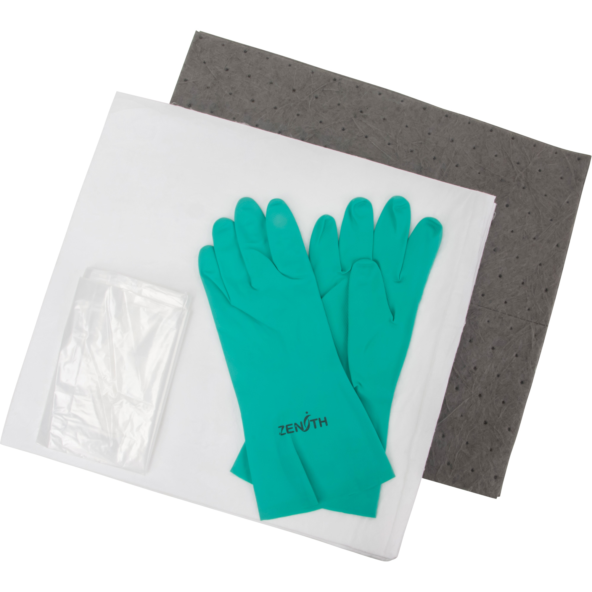 Trousse d'équipement de lutte contre les déversements, Huile seulement/Universel, Sac, Absorbance de 5 gal. US