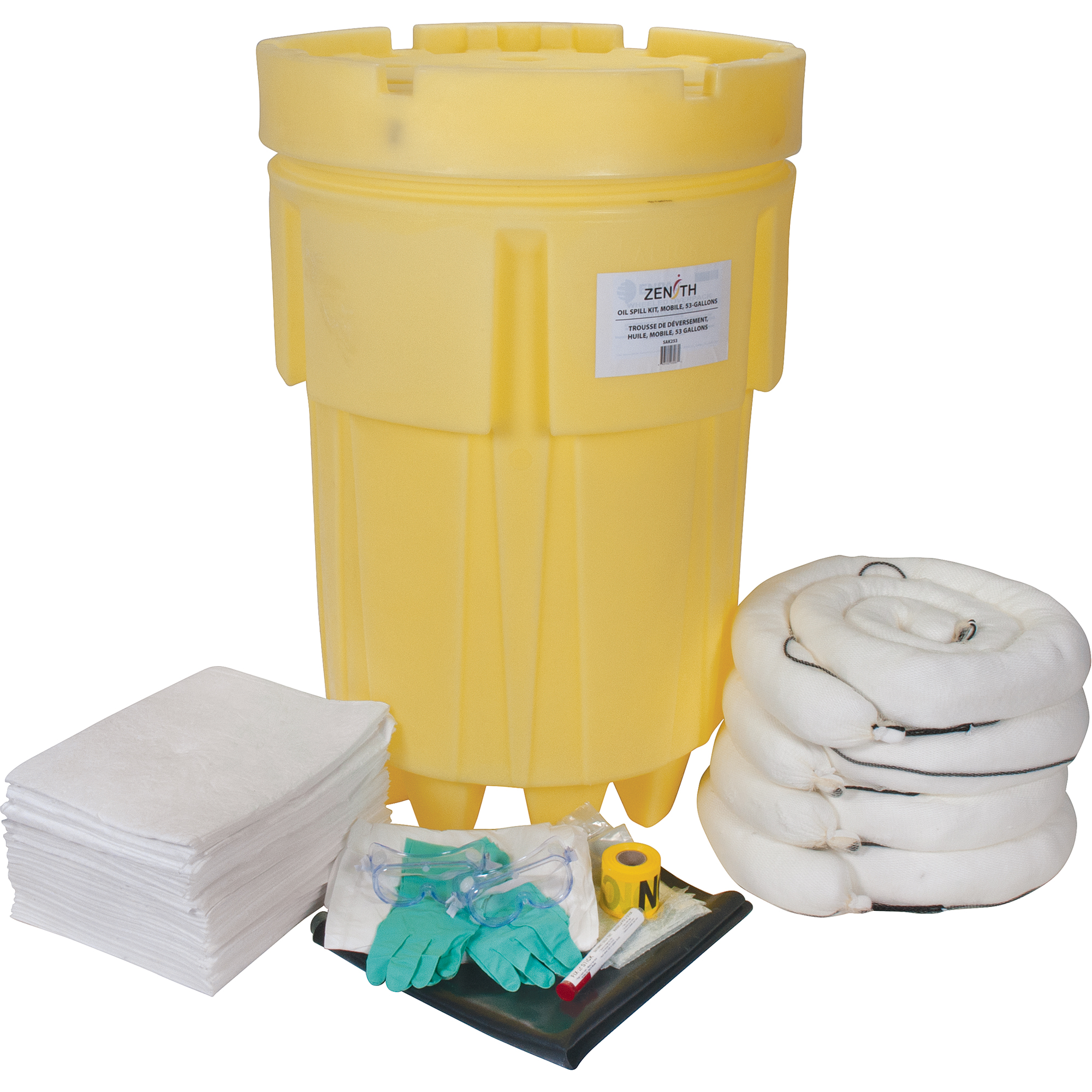 Trousse économique de lutte contre les déversements, Huile seulement, Overpack/Baril de récupération, Absorbance de 95 gal. US
