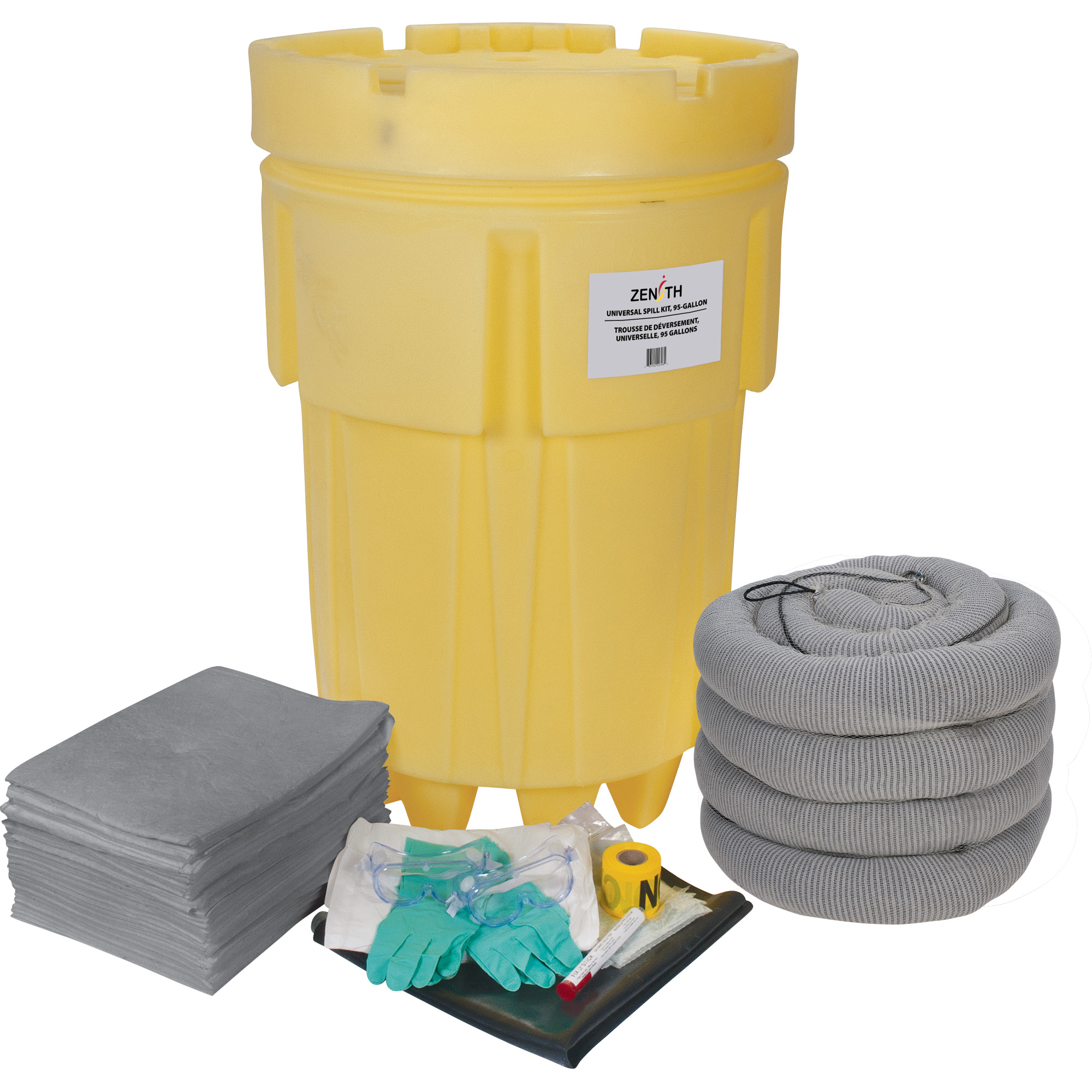Trousse économique de lutte contre les déversements, Universel, Overpack/Baril de récupération, Absorbance de 95 gal. US