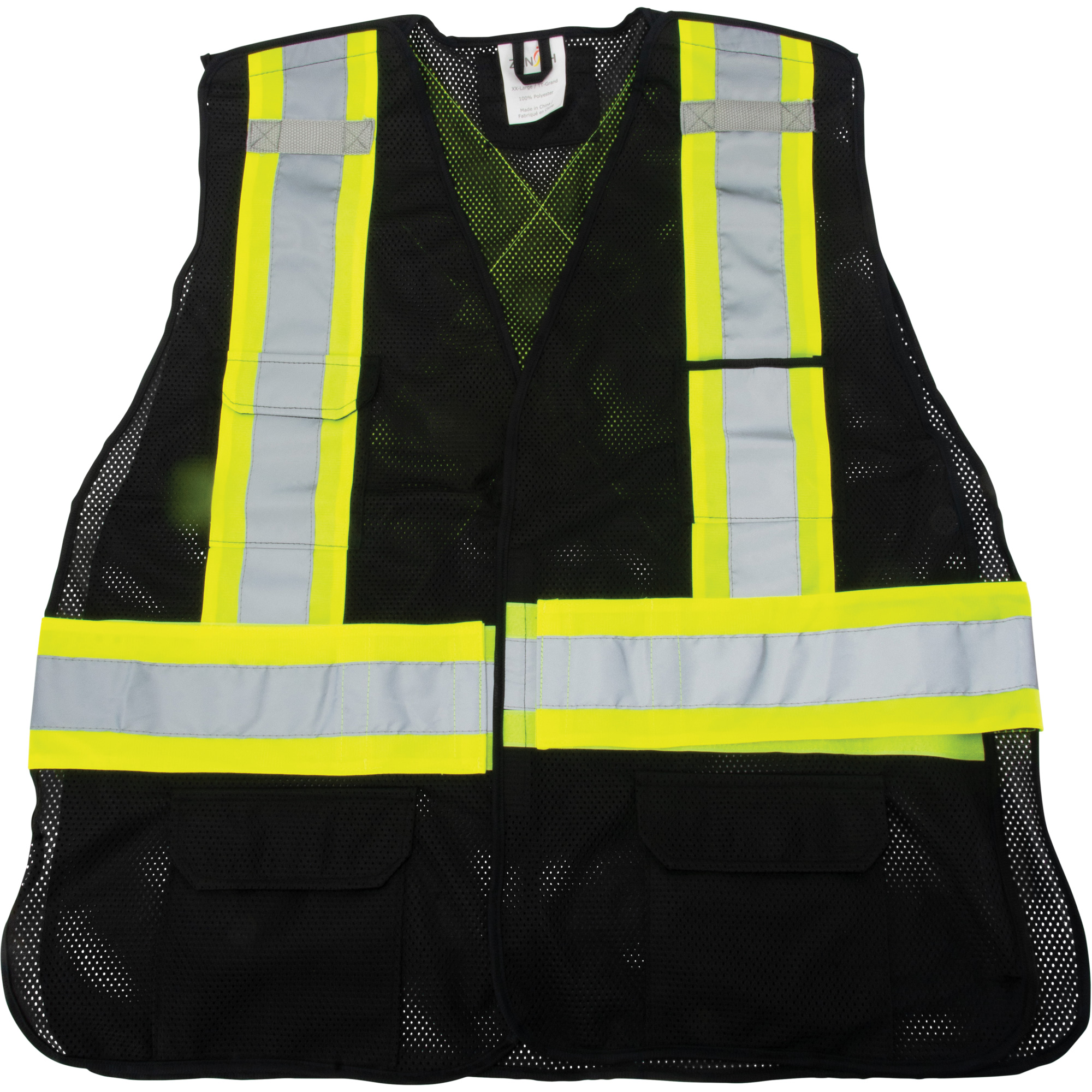 Veste d'arpenteur conforme aux normes de la CSA, Noir, 2T-Grand, Polyester