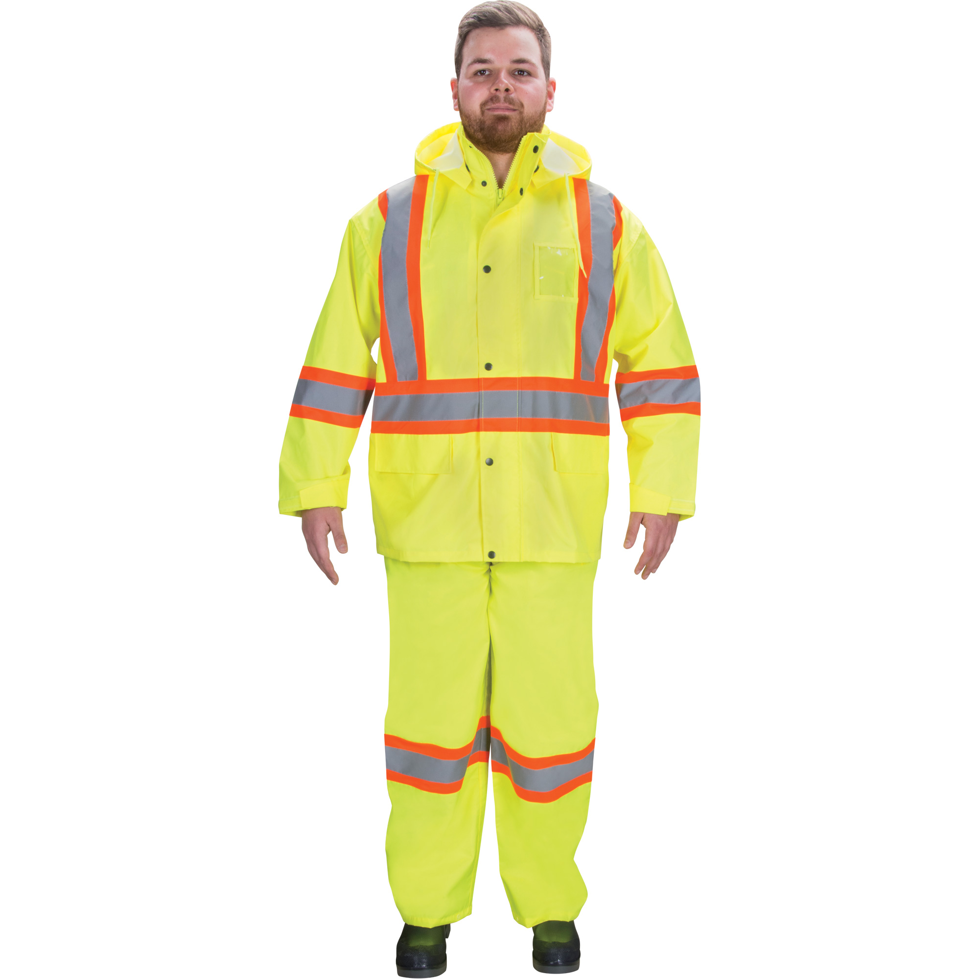 Vêtements imperméables RZ1000, Polyester, Moyen, Jaune lime haute visibilité