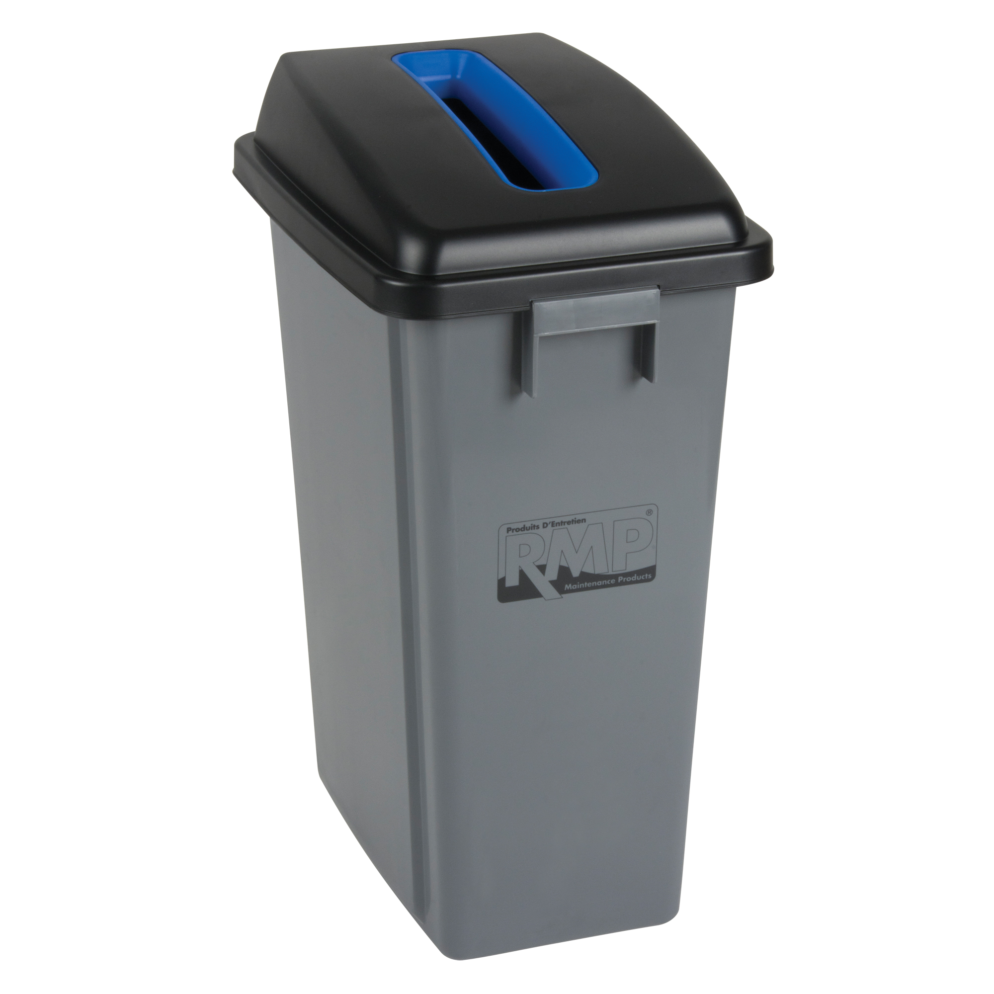 Bac à déchets et de recyclage avec couvercle de classification, Plastique, 16 gal. US