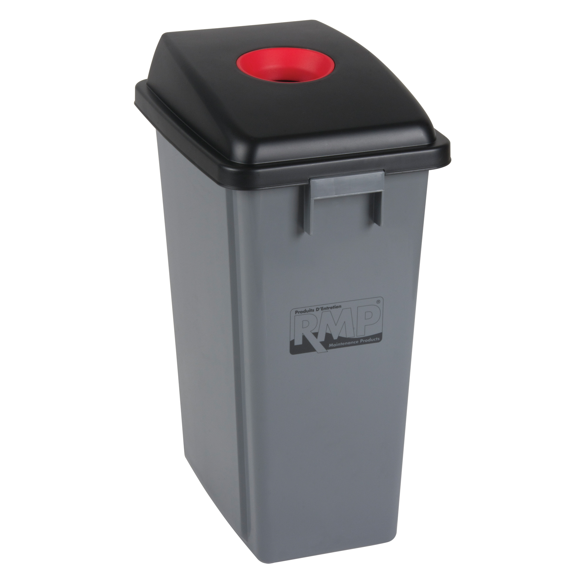 Bac à déchets et de recyclage avec couvercle de classification, Plastique, 16 gal. US