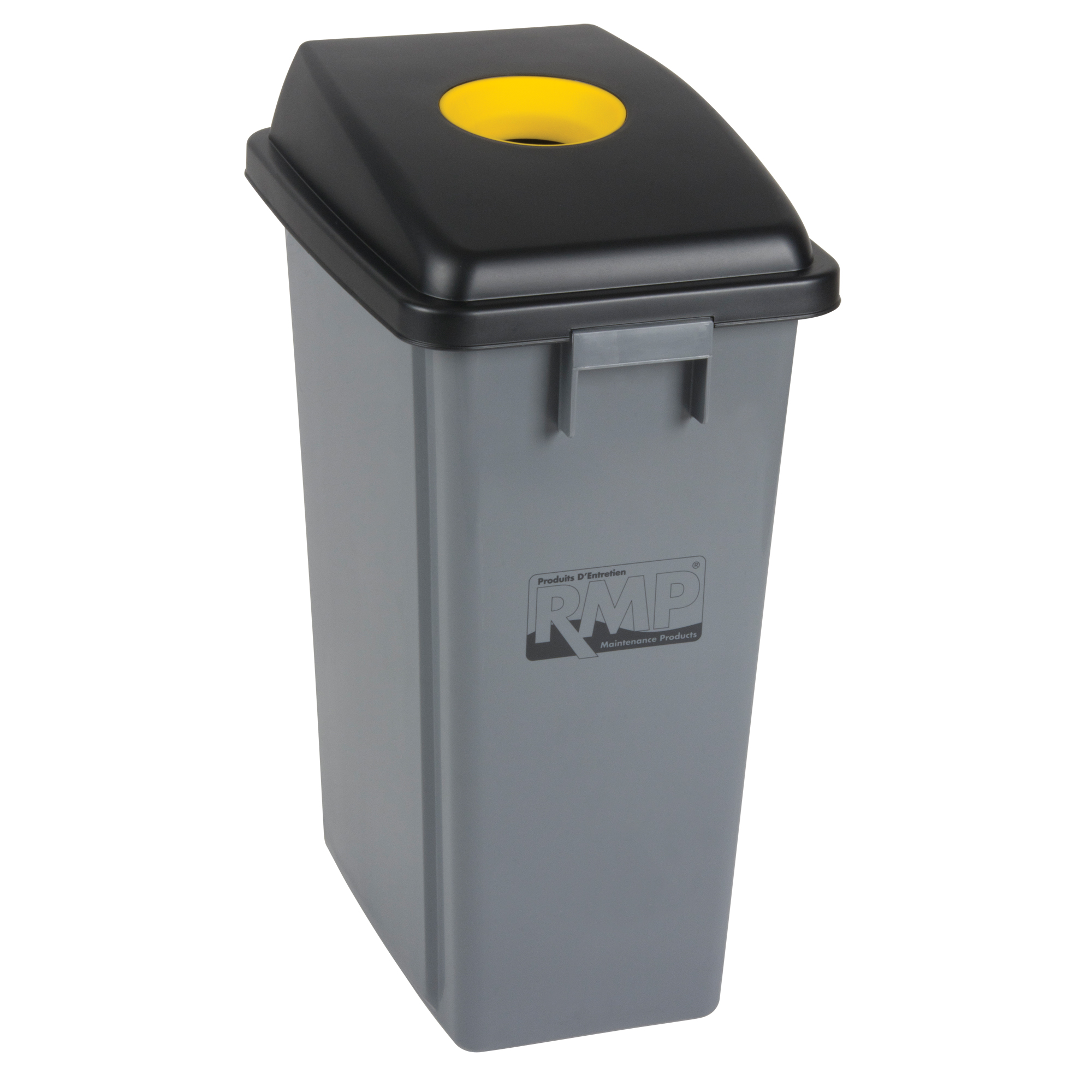Bac à déchets et de recyclage avec couvercle de classification, Plastique, 16 gal. US