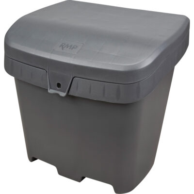 Bacs d'entreposage pour sel & sable, Avec Moraillon, 21" x 27" x 26", 4,24 pi³, Gris