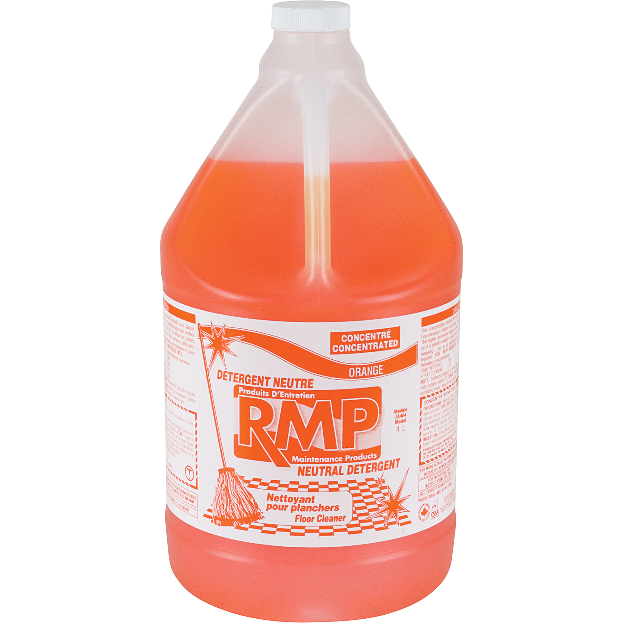 Nettoyant neutre pour planchers au parfum d'orange, 4 L, Cruche