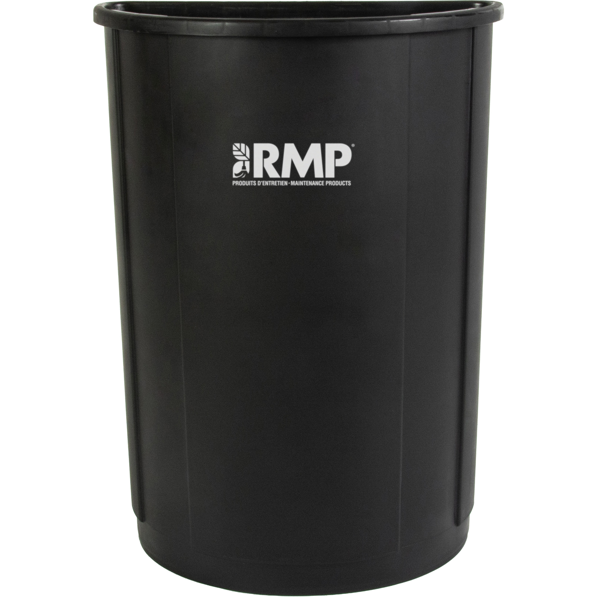 Poubelle demi-ronde, Polyéthylène, 21 gal. US