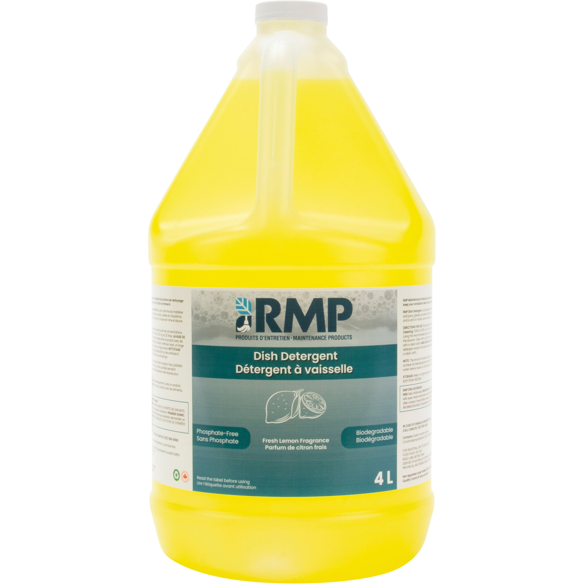 Savon au citron pour vaisselle Impact, Liquide, 4 L, Citron