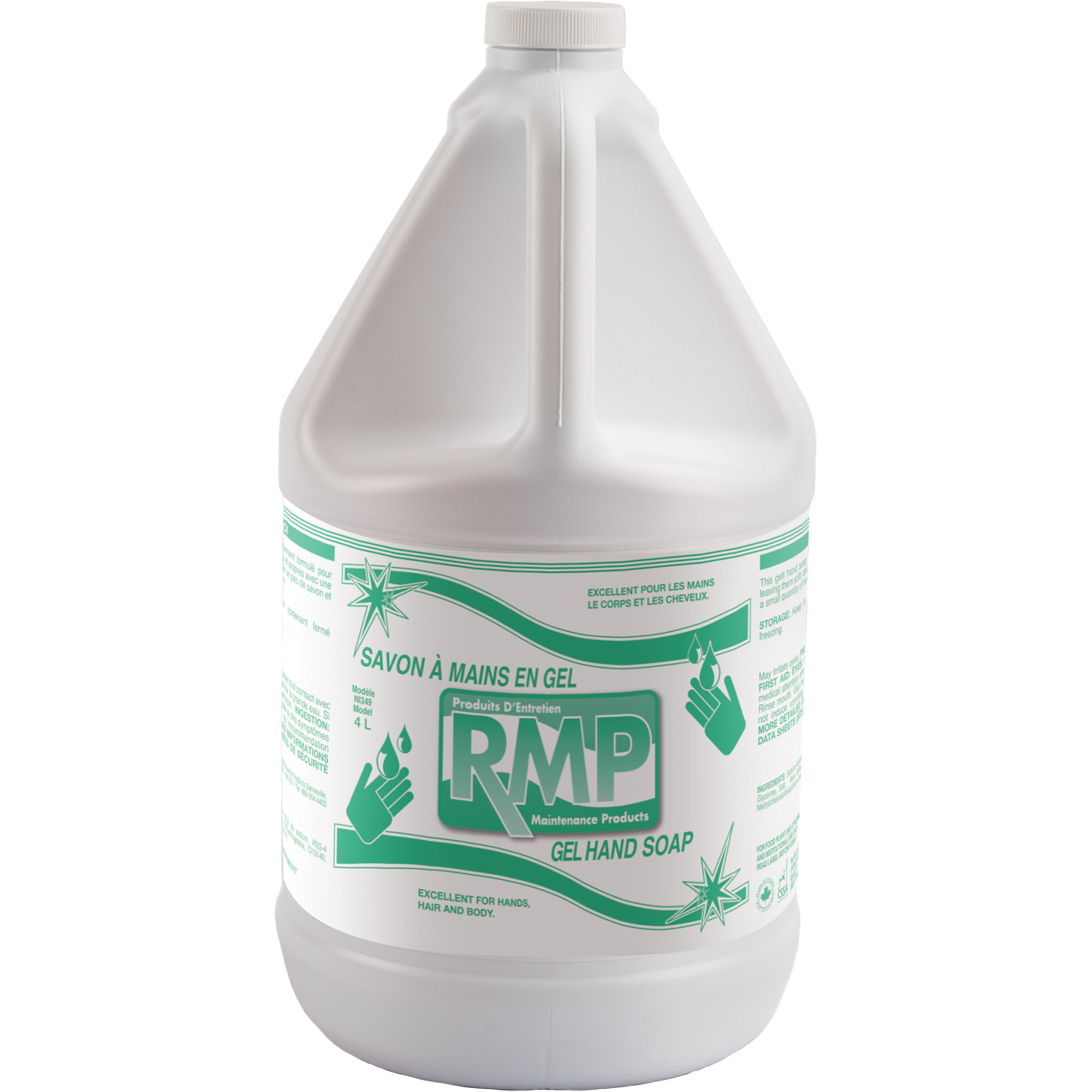 Savon vert pour les mains, Gel, 4 L, Parfumé