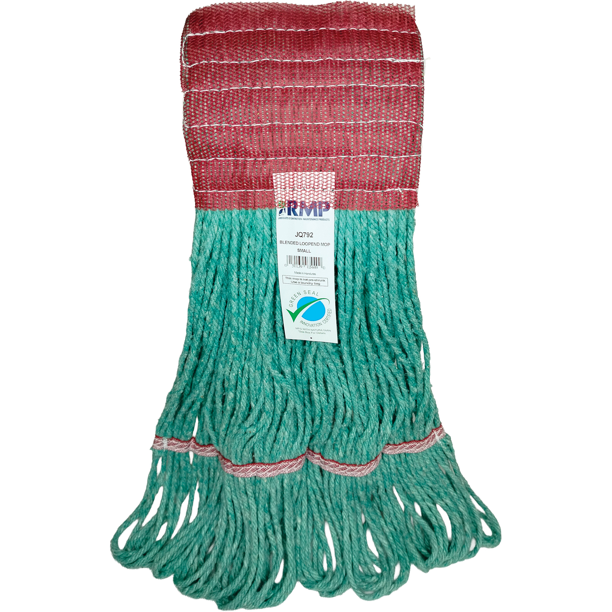 Tête de vadrouille à bande large, Antimicrobien/Finition de plancher/Spécialisé, Coton/Rayonne/Synthétique, Style Boucle