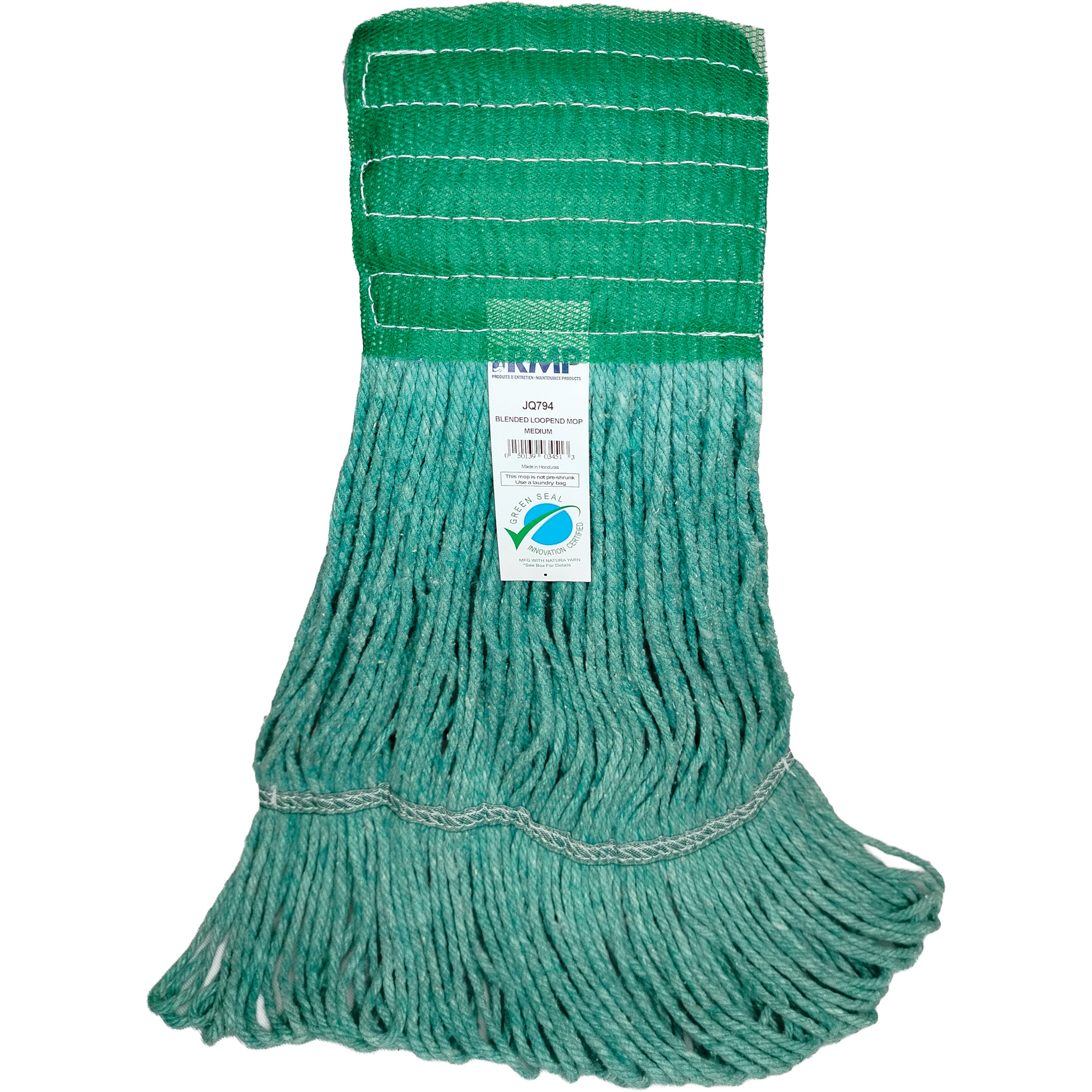 Tête de vadrouille à bande large, Antimicrobien/Finition de plancher/Spécialisé, Coton/Rayonne/Synthétique, Style Boucle