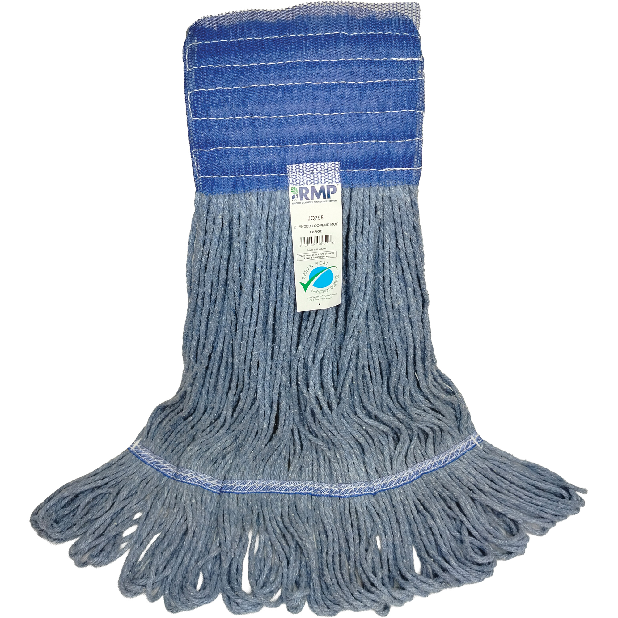 Tête de vadrouille à bande large, Antimicrobien/Finition de plancher/Spécialisé, Coton/Rayonne/Synthétique, Style Boucle