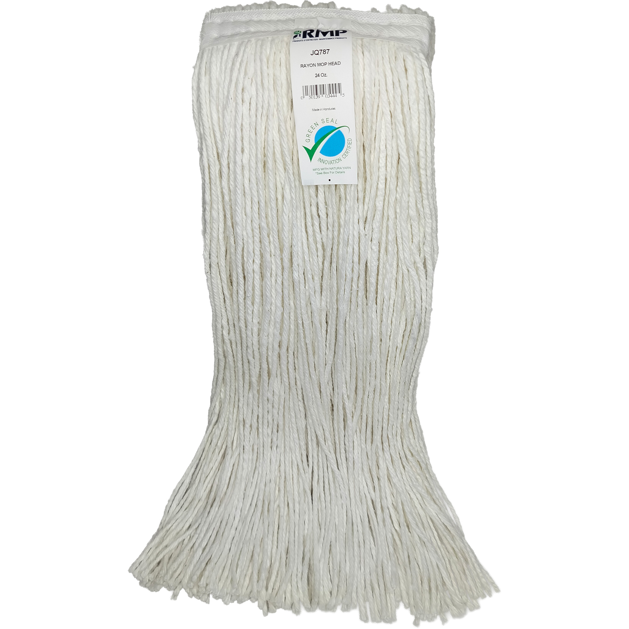 Tête de vadrouille étroite à 4 plis, Rayonne, 24 oz, Style Coupé
