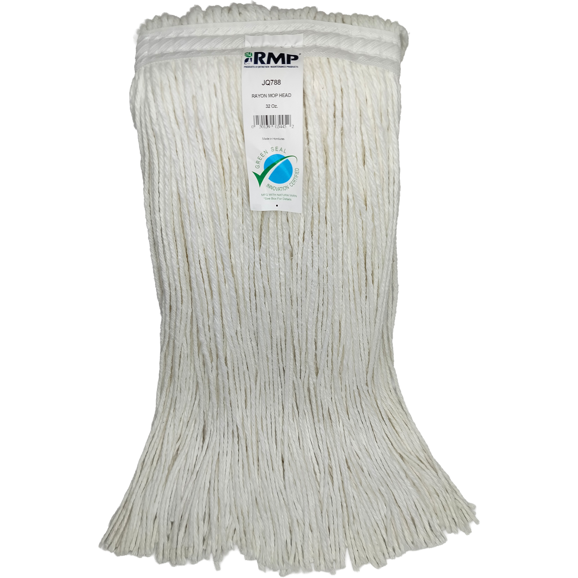 Tête de vadrouille étroite à 4 plis, Rayonne, 32 oz, Style Coupé