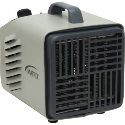 Radiateur portatif métallique d’atelier avec thermostat, Soufflant, Électrique