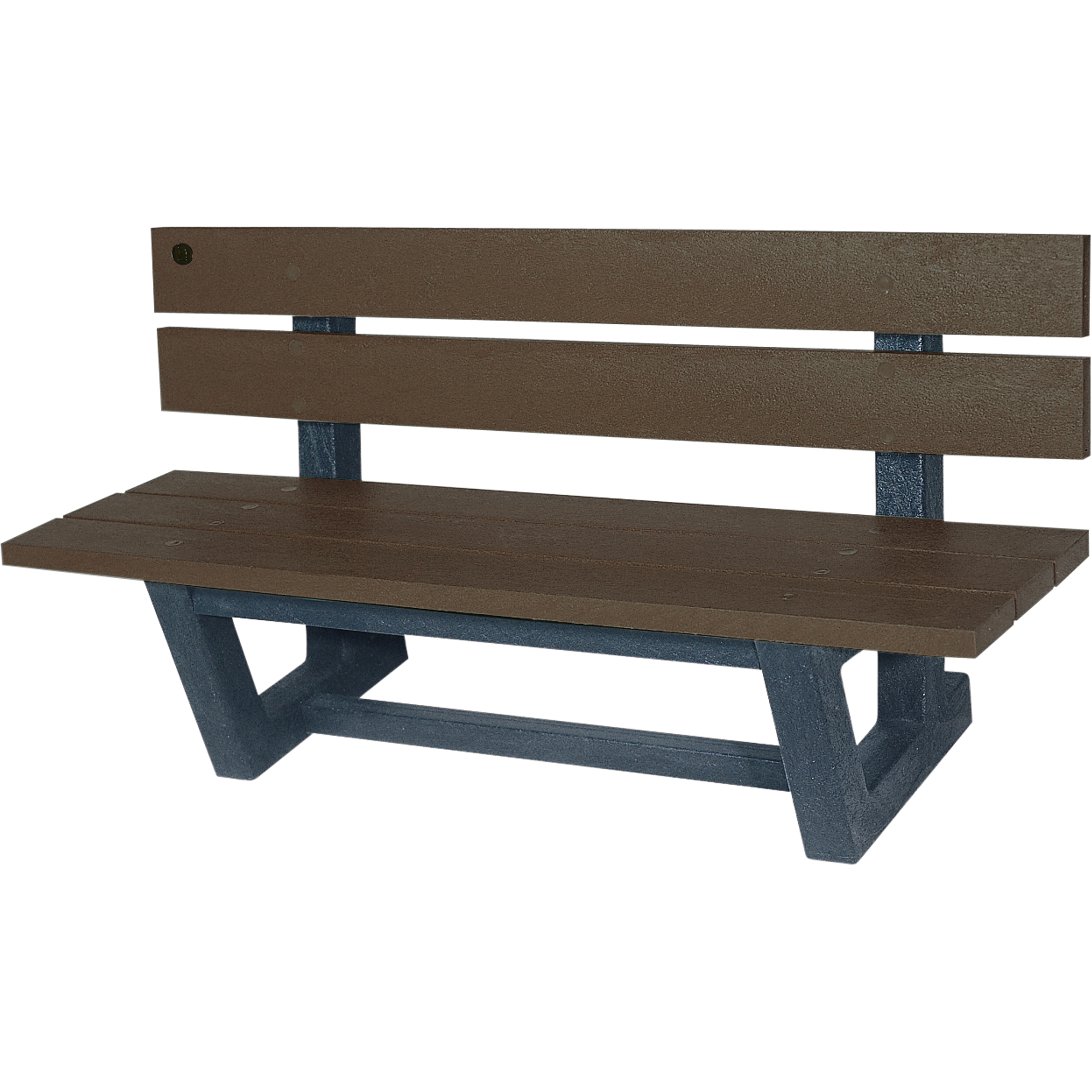 Bancs de parc d'extérieur, Plastique recyclé, 60" lo x 22-13/16" la x 29-13/16" h, Ombre