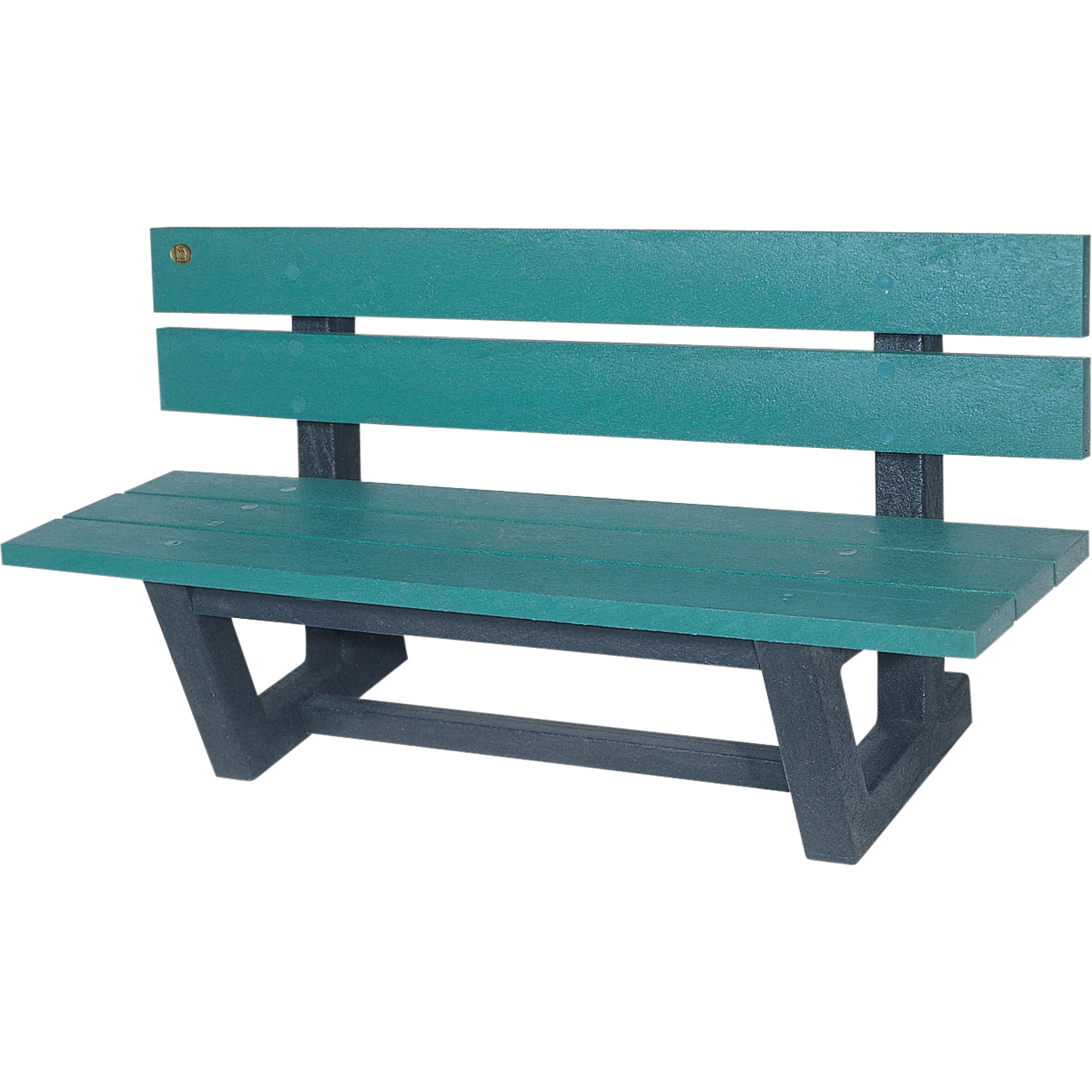 Bancs de parc d'extérieur, Plastique recyclé, 60" lo x 22-13/16" la x 29-13/16" h, Vert