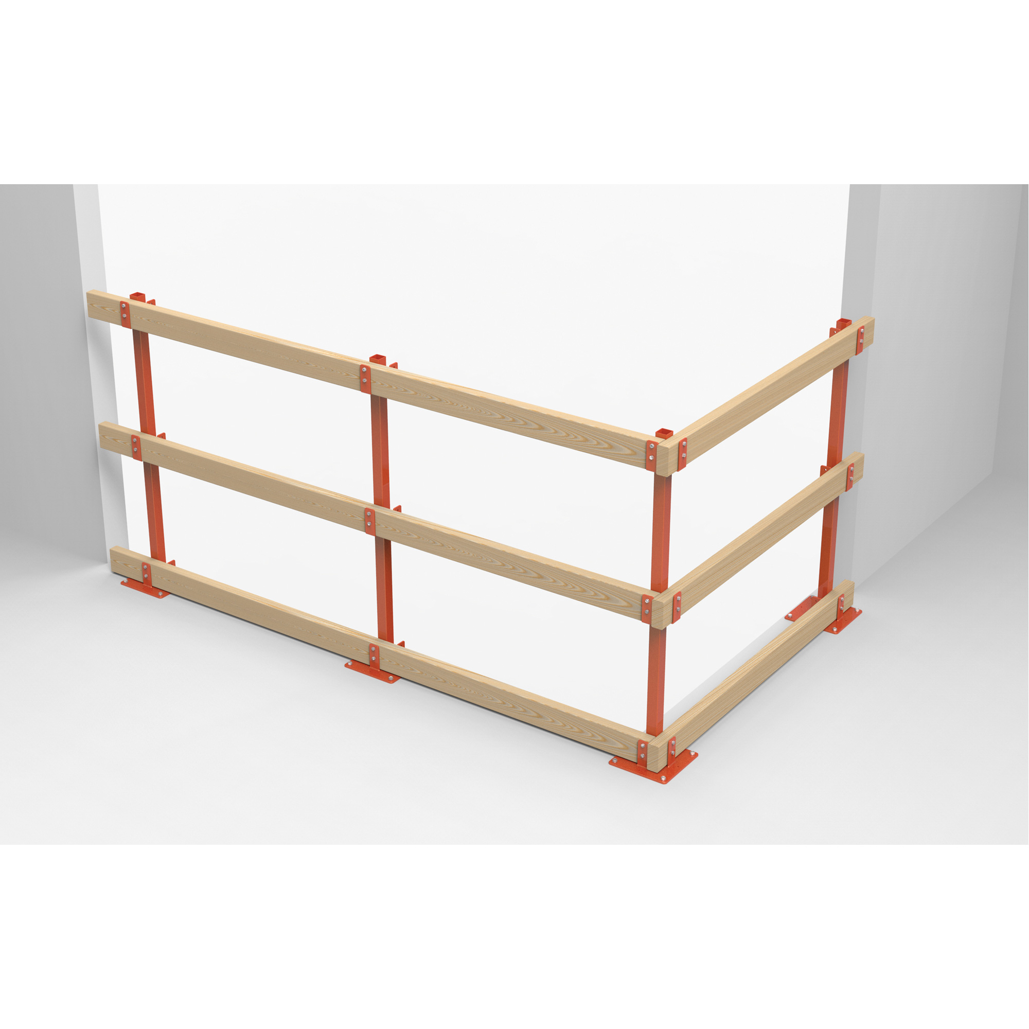 Poteaux temporaires ProGuards pour barrière de sécurité, 8" la x 39" h, Orange – Image 2