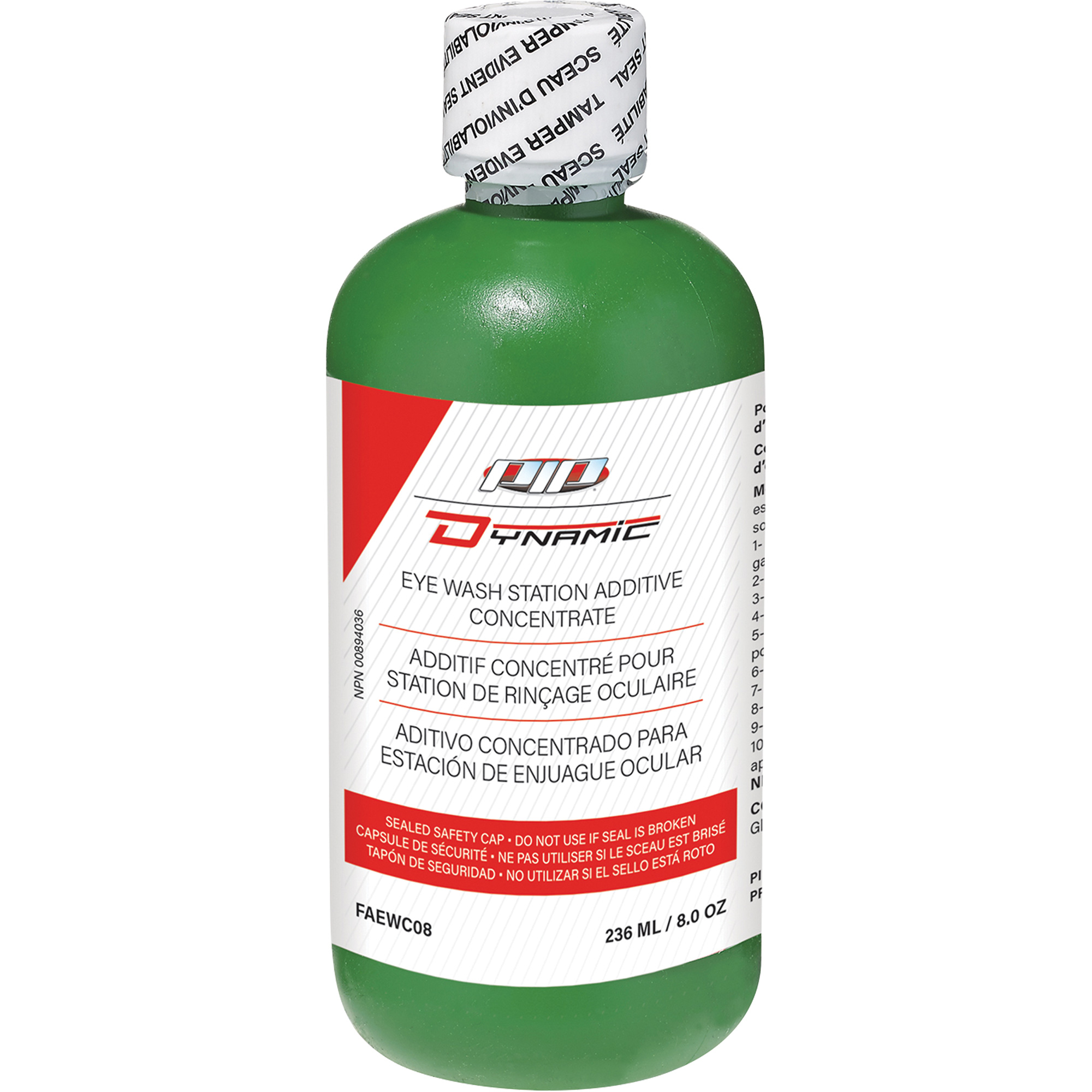 Additif concentré pour douche oculaire DynamicMC, Bouteille Plein, 8 oz