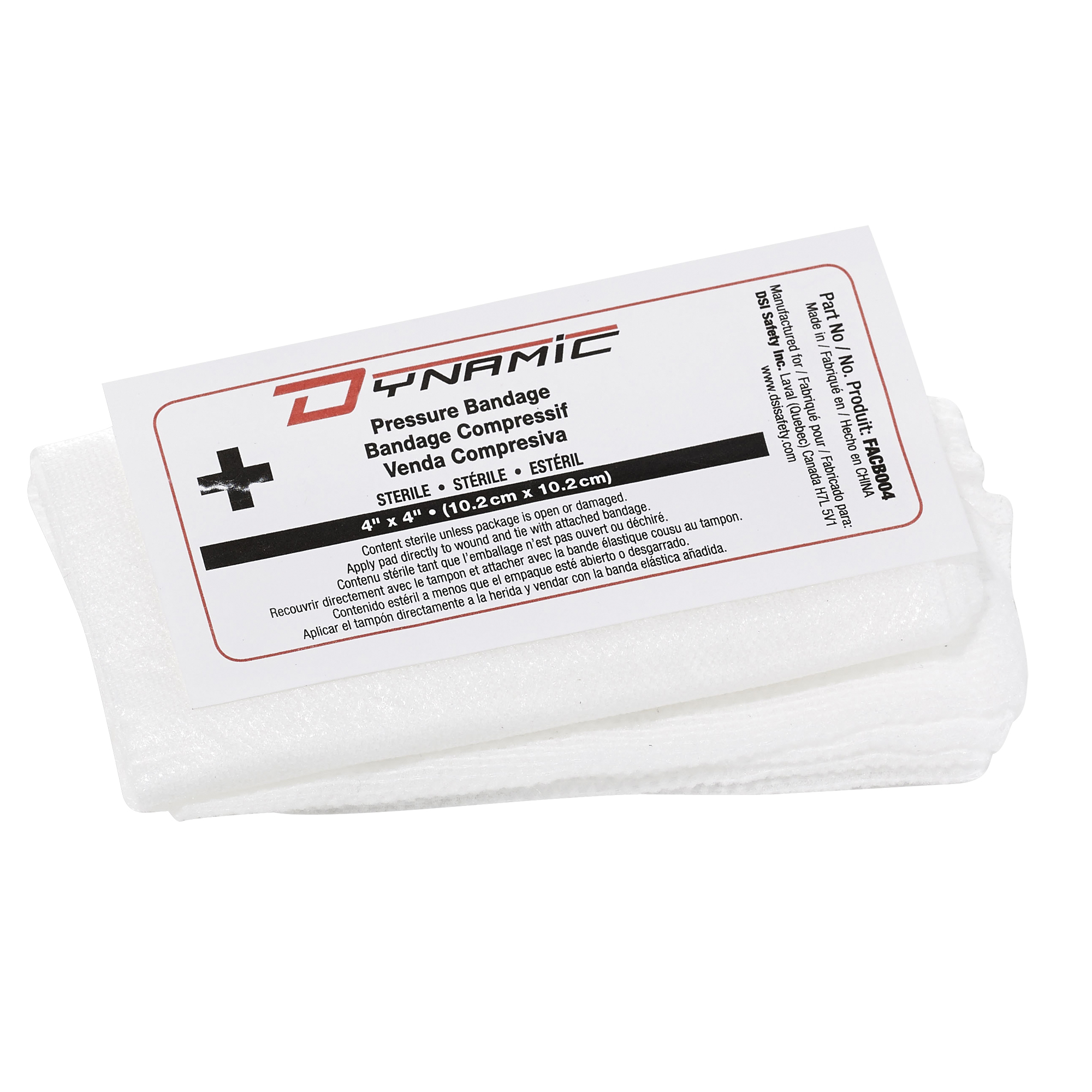 Bandage compressif dans un sac DynamicMC, 4" lo x 4" la