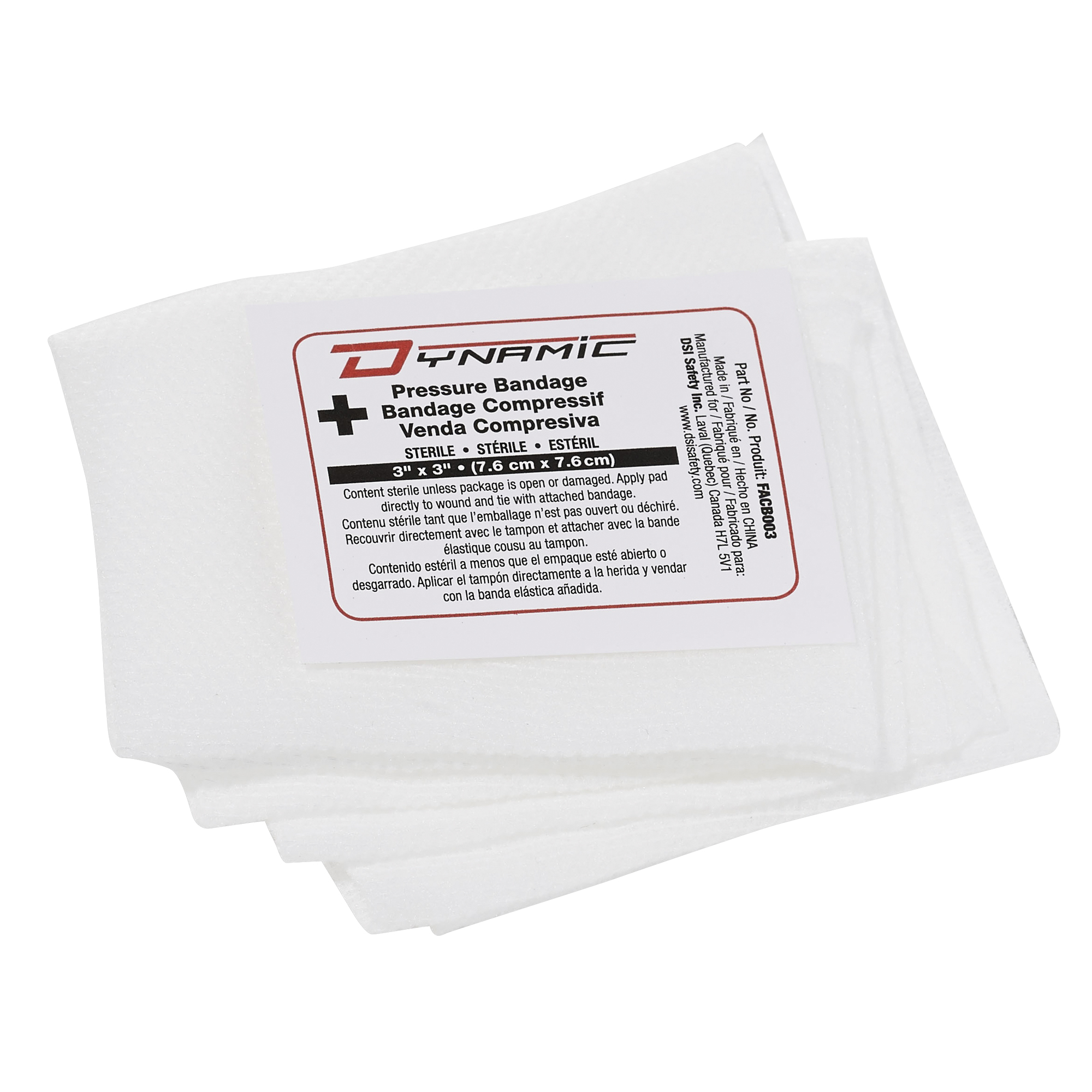 Bandage compressif DynamicMC, 3" lo x 3" la