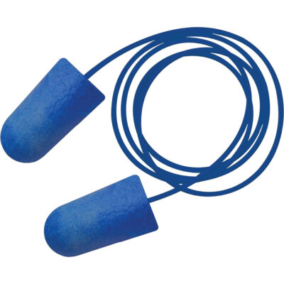 Bouchons d'oreilles biosourcés détectables par le métal Food Pro BulletMC BioSoftMC, Avec cordon, Taille unique, Vrac - Boîte, NRR dB 32