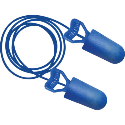 Bouchons d'oreilles biosourcés détectables par le métal Food Pro PinchFitMC BioSoftMC, Avec cordon, Taille unique, Vrac - Boîte, NRR dB 32