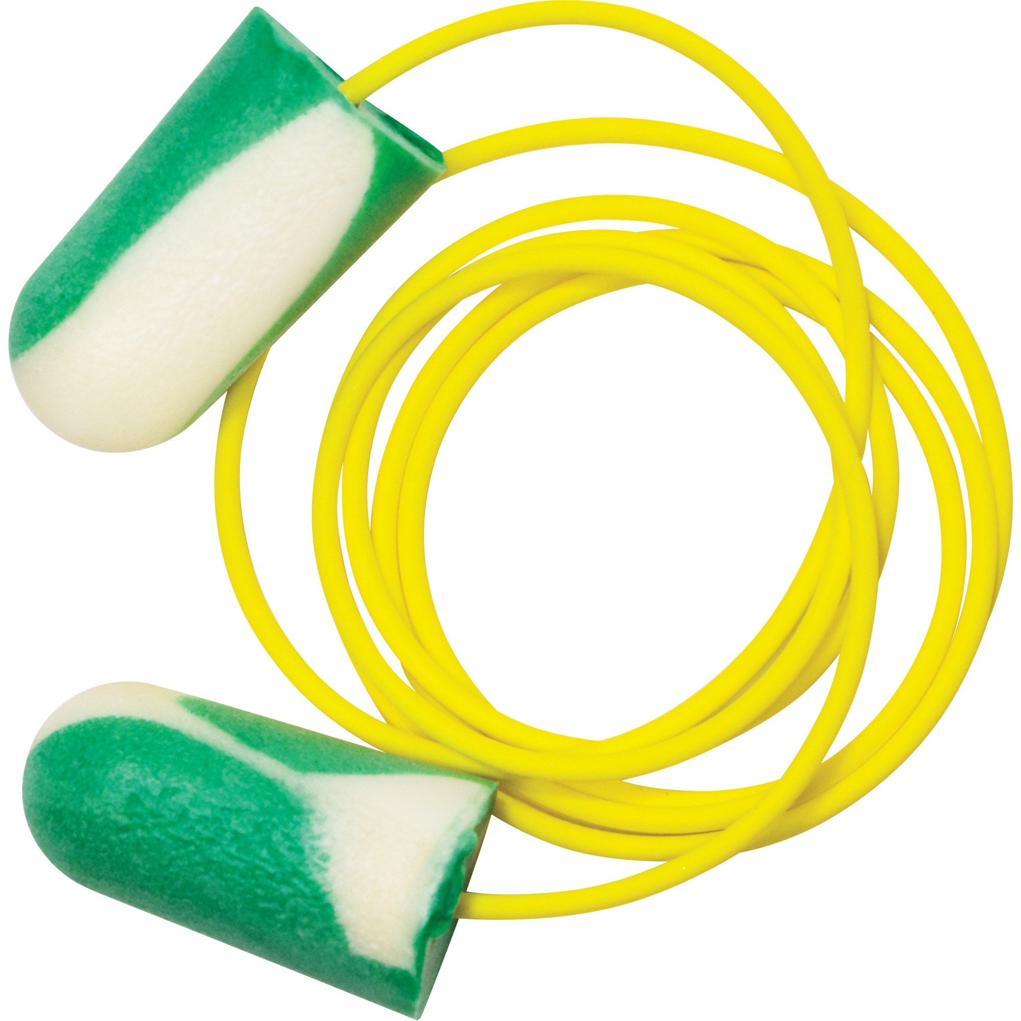 Bouchons d'oreilles biosourcés Mega BulletMC BioSoftMC, Vrac - Boîte, Avec cordon