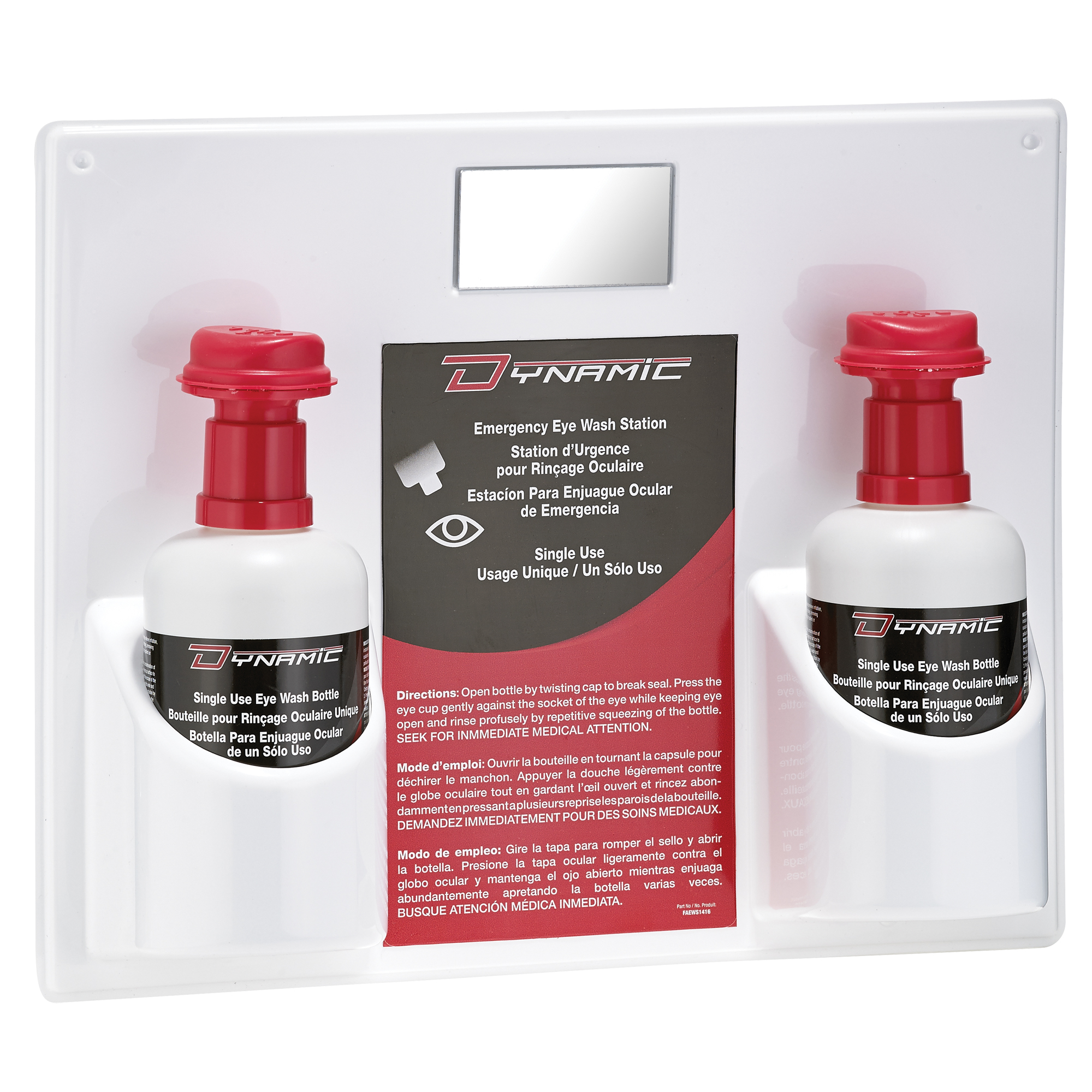 Douche oculaire à utilisation unique avec solution isotonique DynamicMC, Double