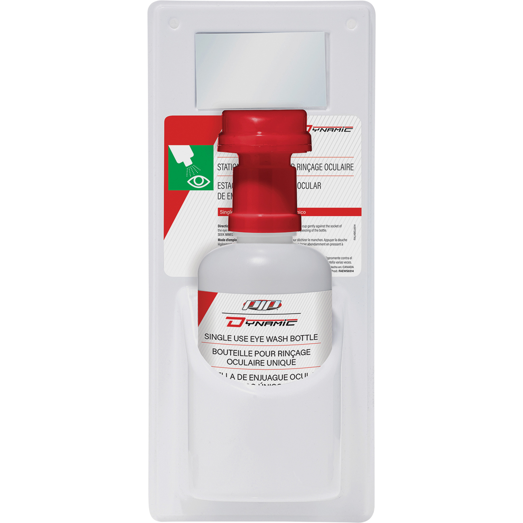 Douche oculaire à utilisation unique avec solution isotonique DynamicMC, Simple