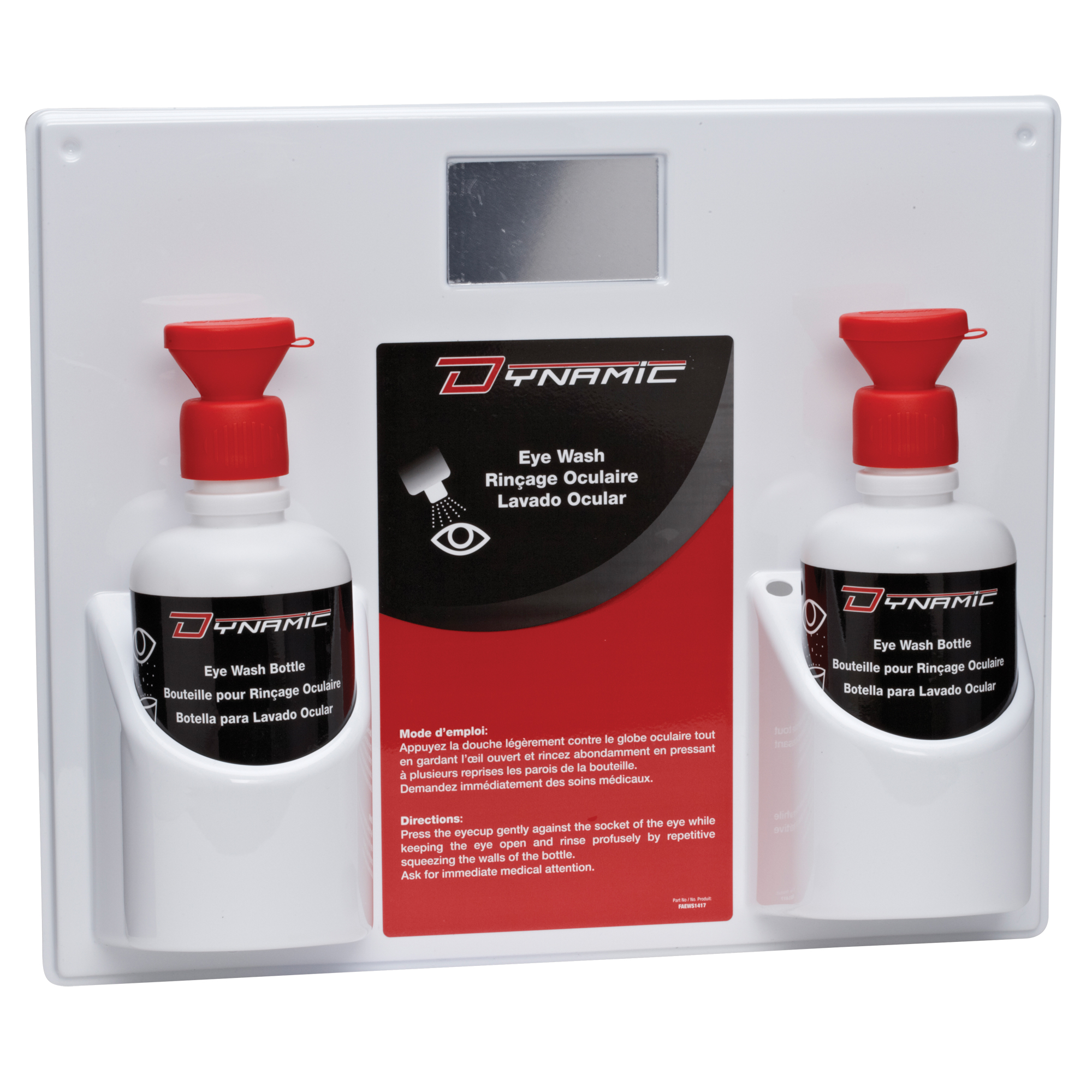 Douche oculaire avec bouteilles vides DynamicMC, Double