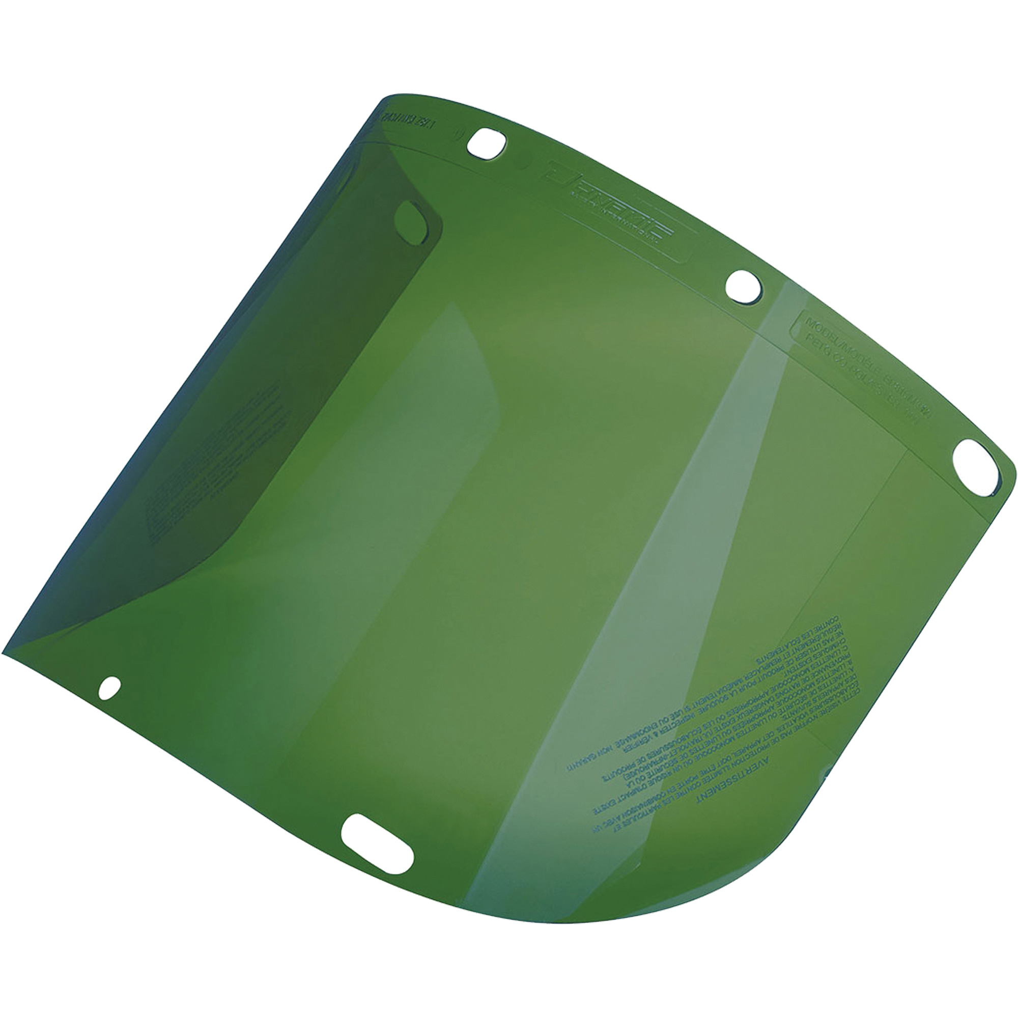 Écran facial formé DynamicMC, Polycarbonate, Teinte Vert