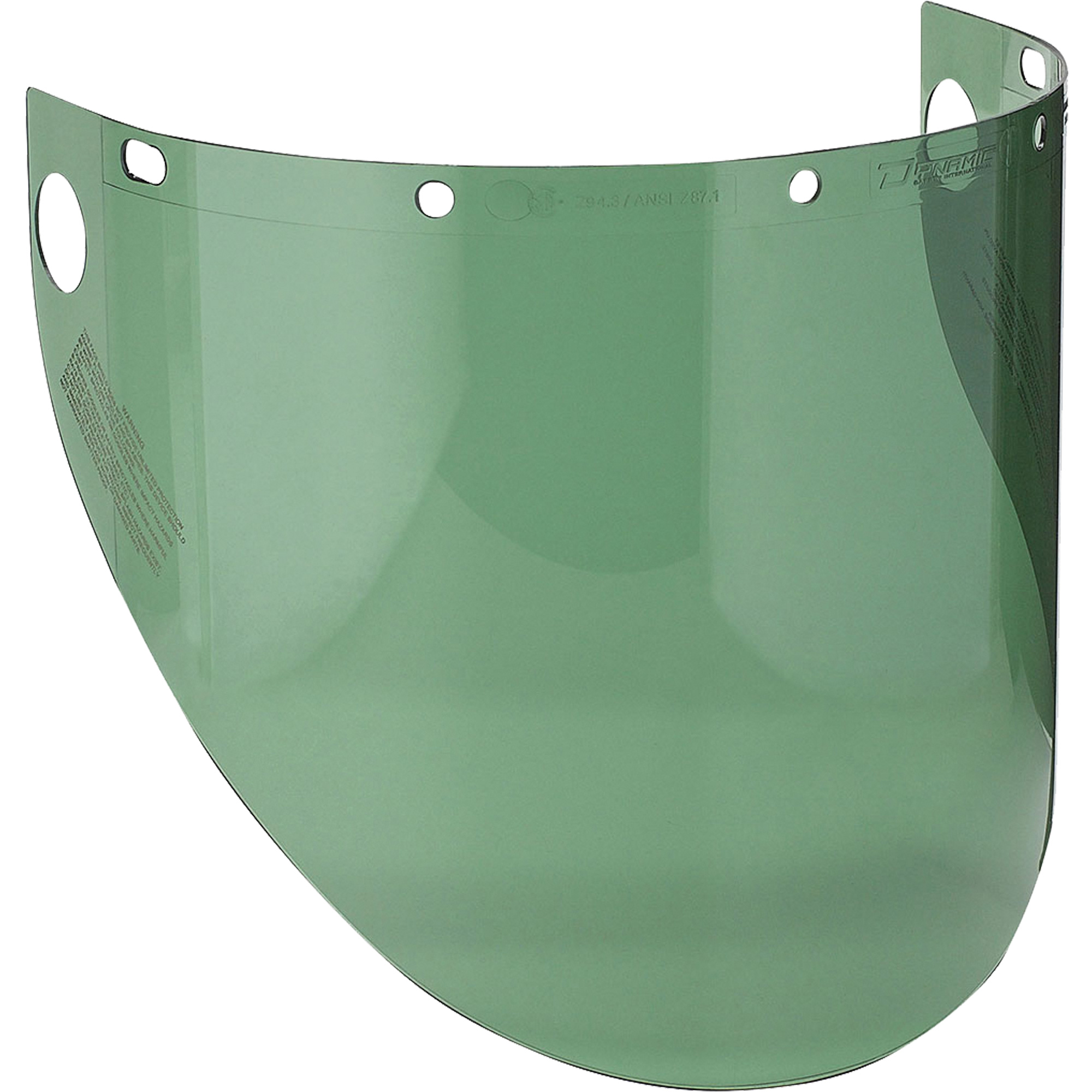 Écran facial formé DynamicMC, Polycarbonate, Teinte Vert