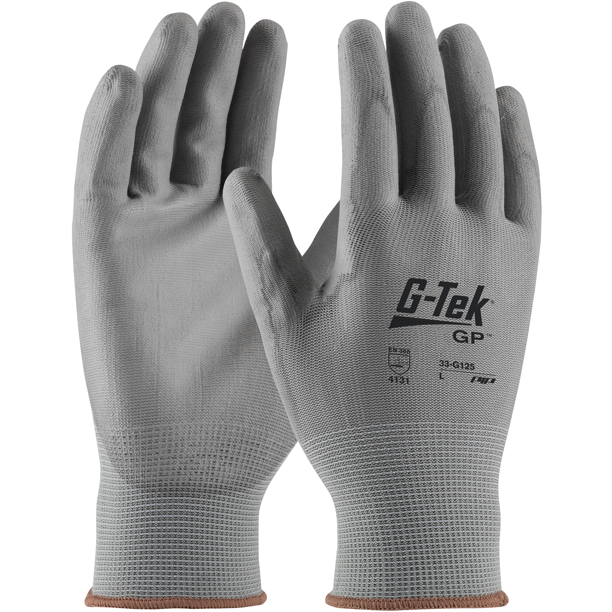 Gants enduits G-Tek 33G-165, 8/Moyen, Rêvetement Polyuréthane, Calibre 13, Enveloppe en Nylon