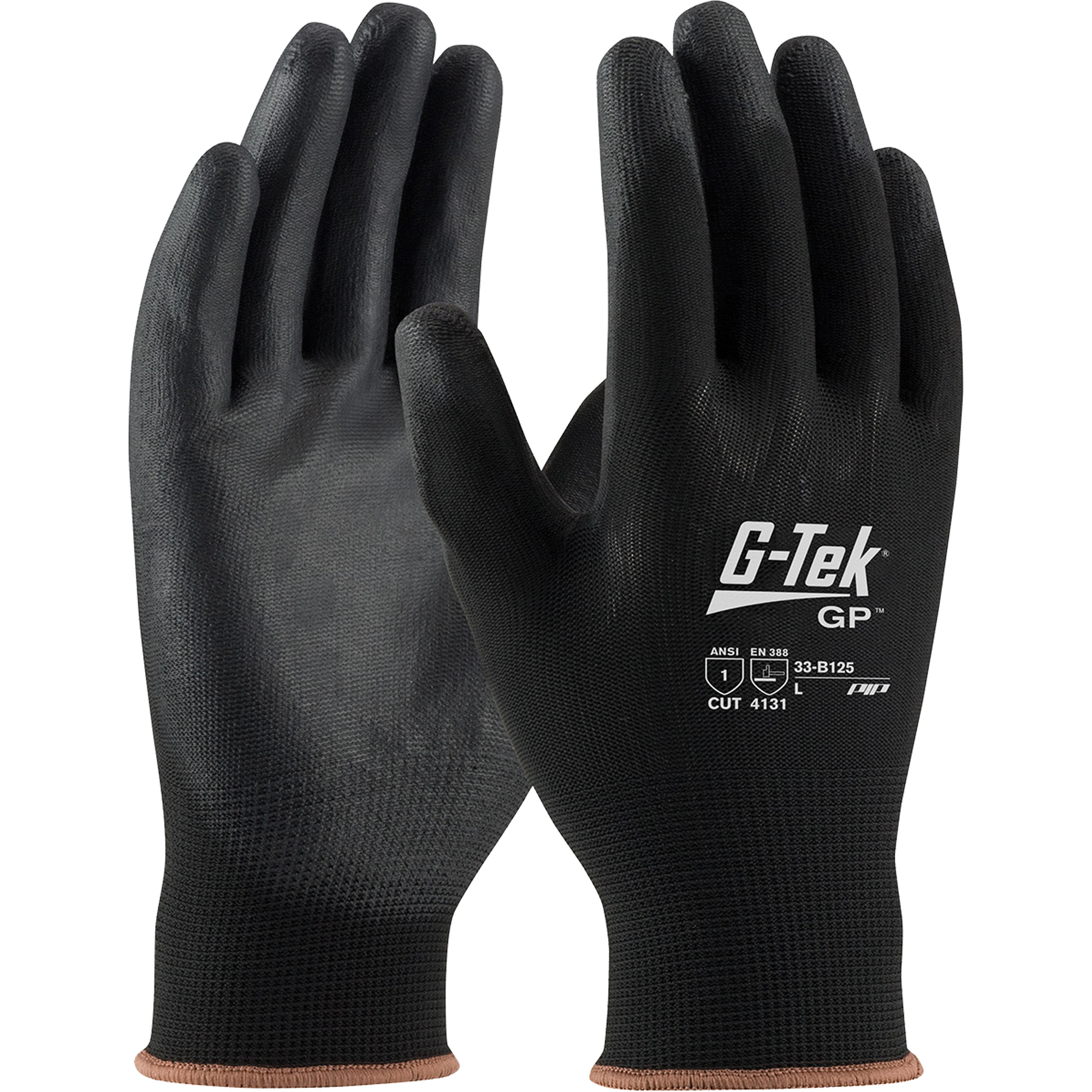 Gants enduits G-TekMD GPMC, Grand, Rêvetement Polyuréthane, Calibre 13, Enveloppe en Nylon