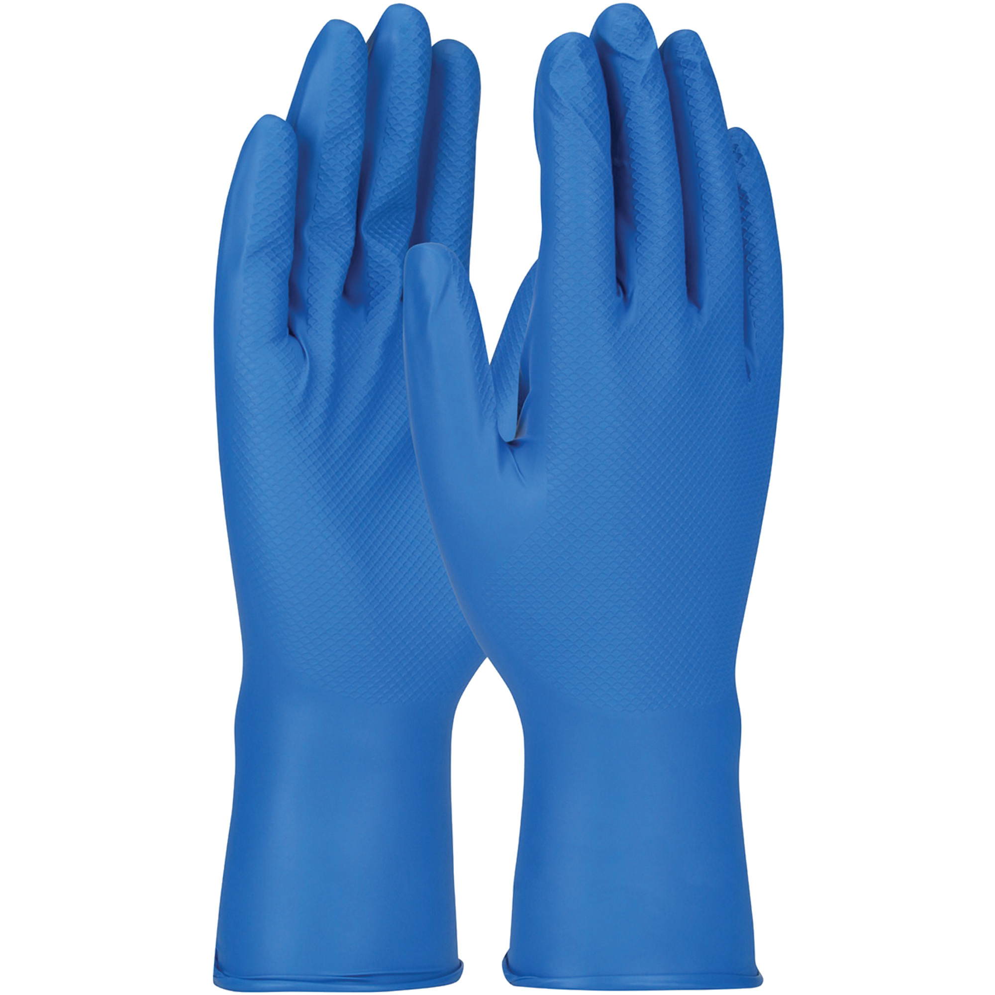 Gants GrippazMC, 2T-Grand, Nitrile, 8 mils, Sans poudre, Bleu