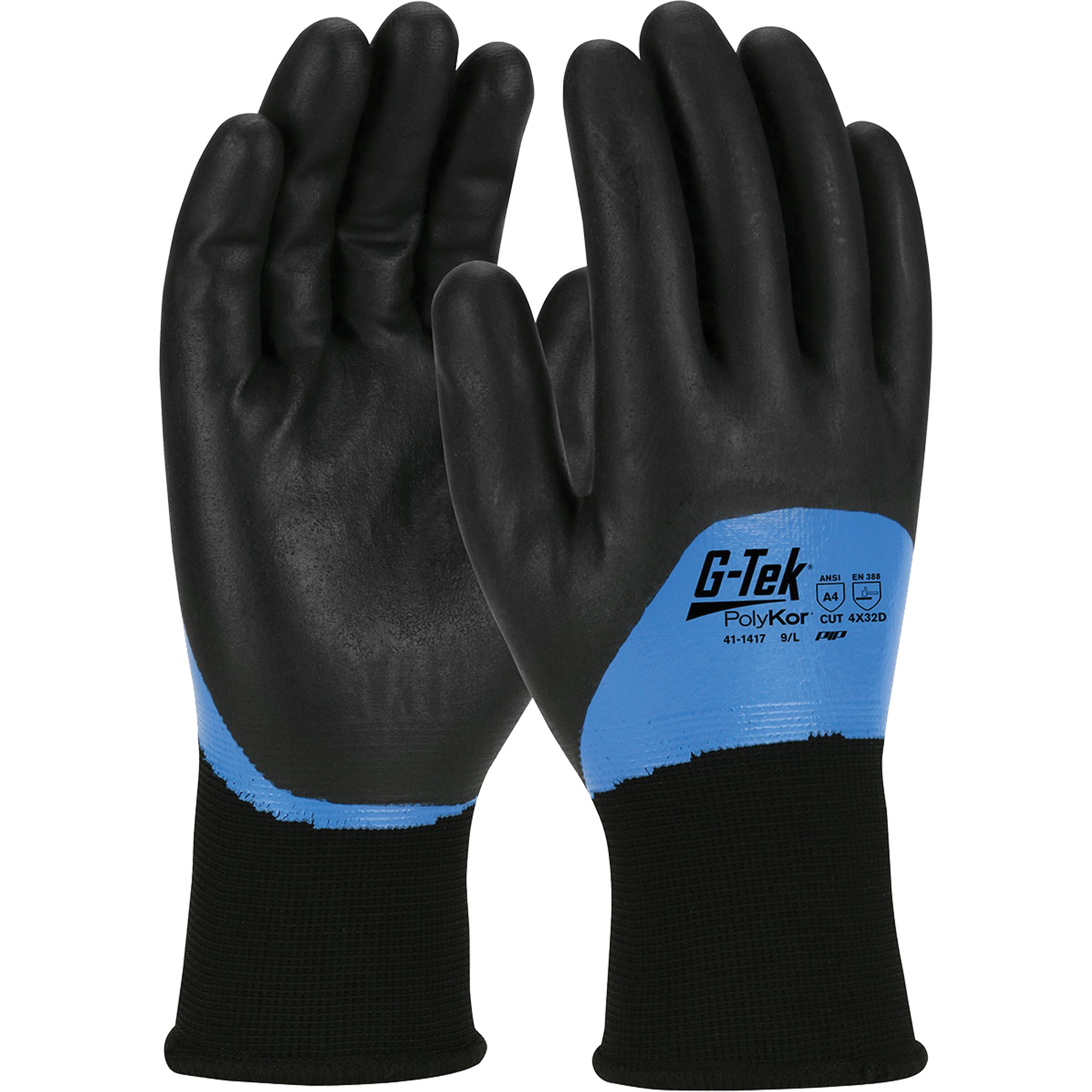Gants isolés résistants aux coupures G-TekMD PolyKorMD, Taille T-Grand, Calibre 15, Revêtement Nitrile, Enveloppe en Fil technique, ANSI/ISEA 105 niveau 4
